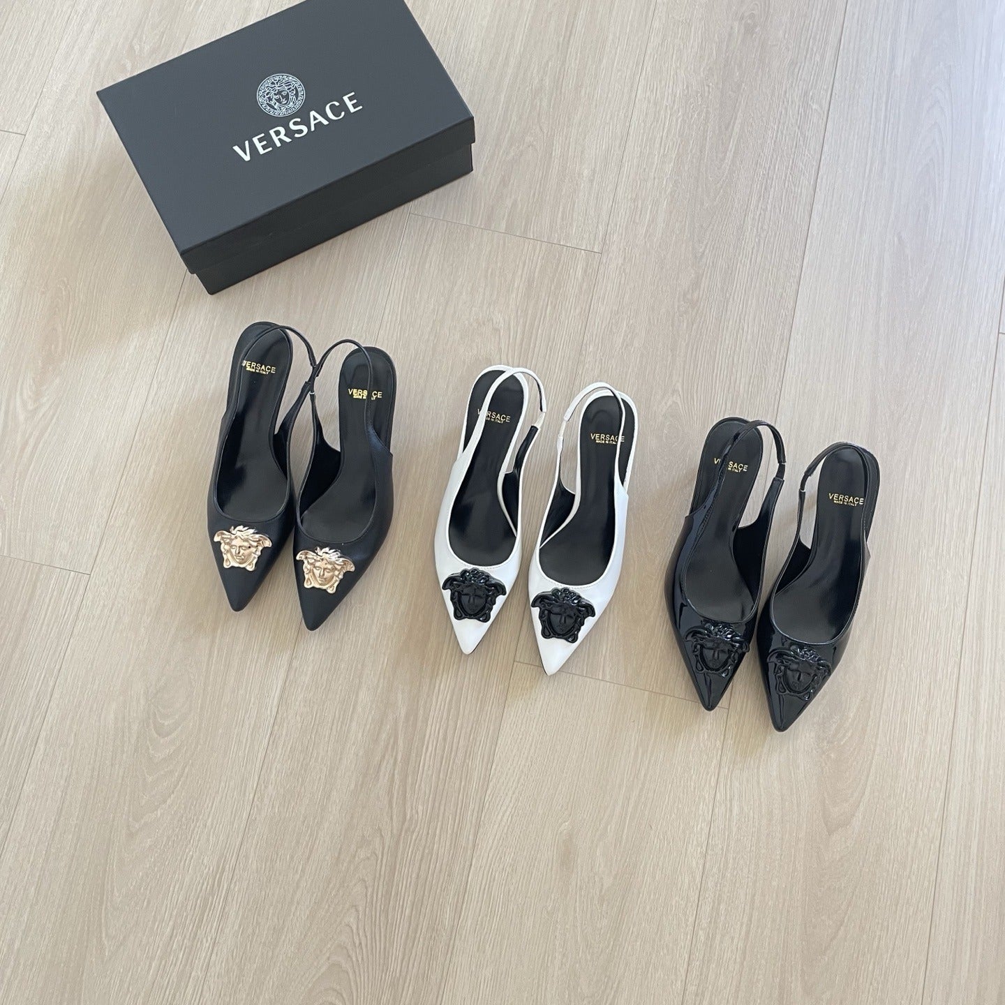 Versace Lambskin Leather Sandals