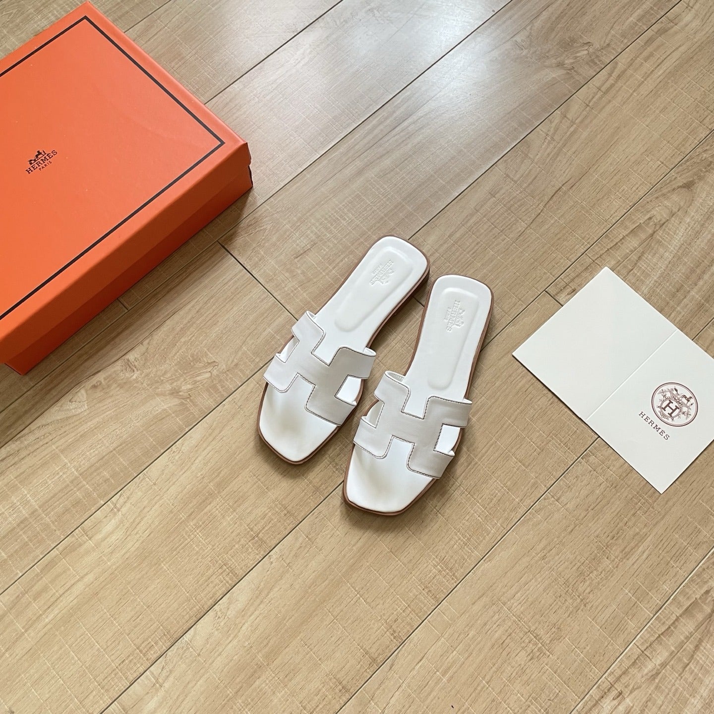 Hermes Leather Slides
