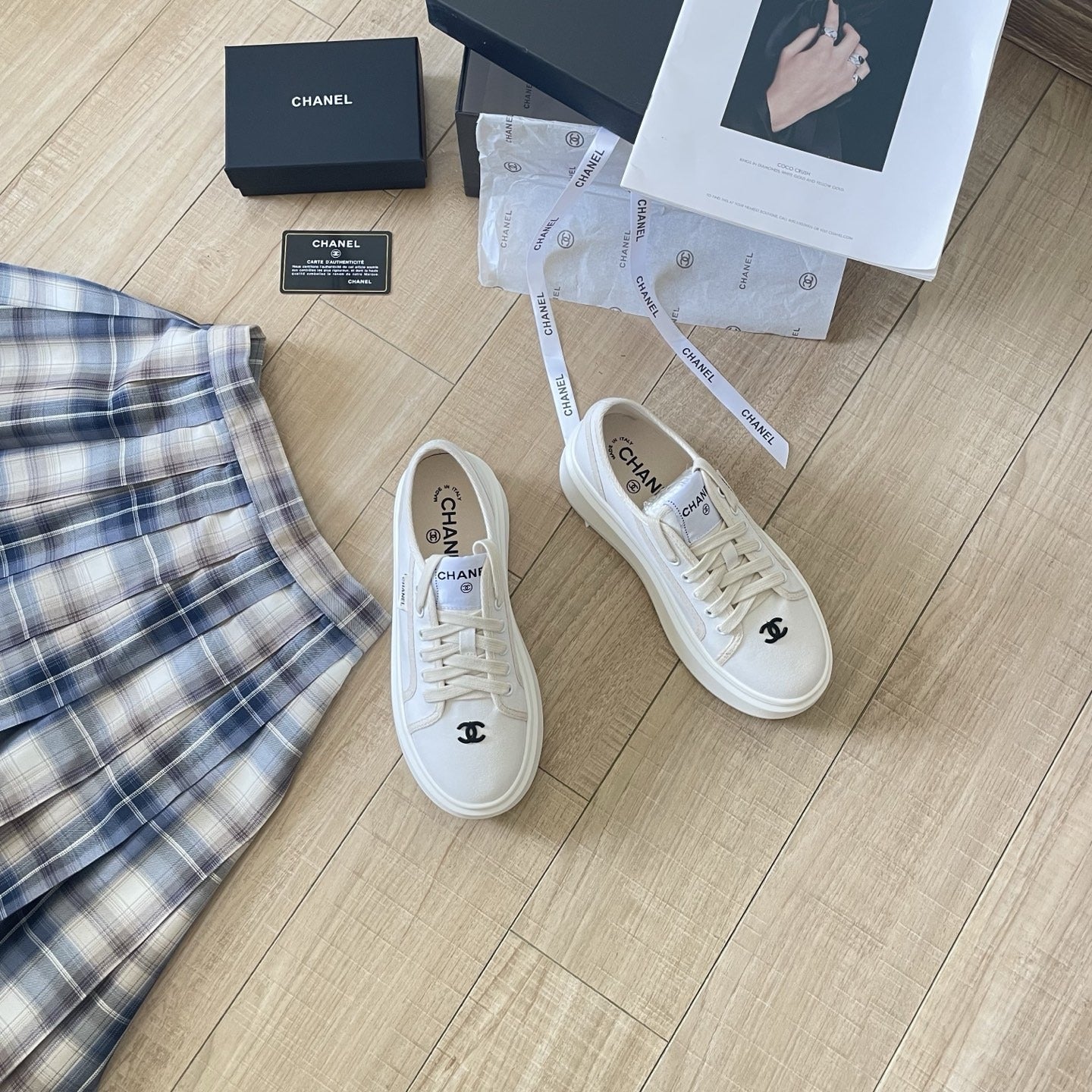 Chanel Canvas & Leather Canvas Shoes