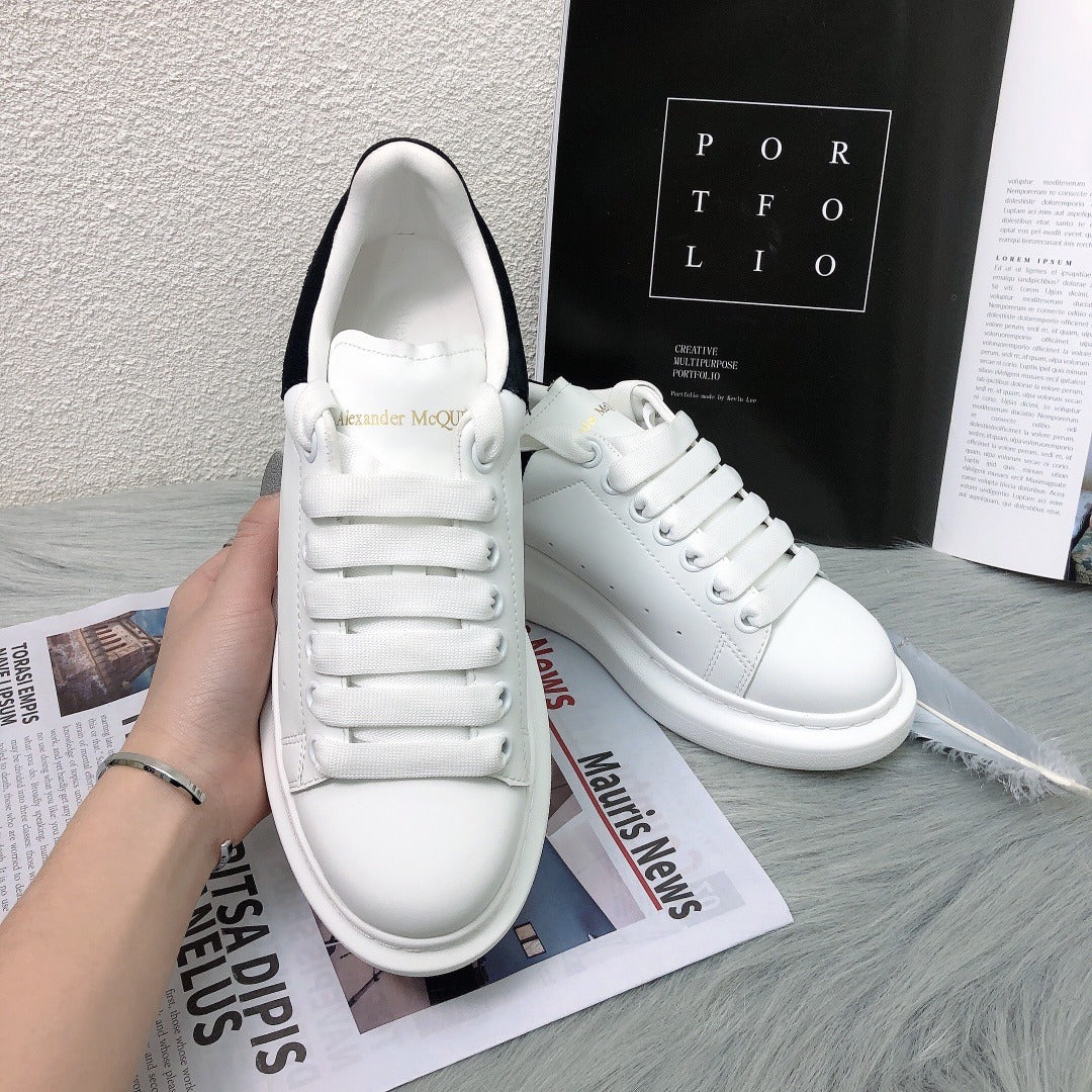 Alexander McQueen Lambskin Leather Logo Sneakers