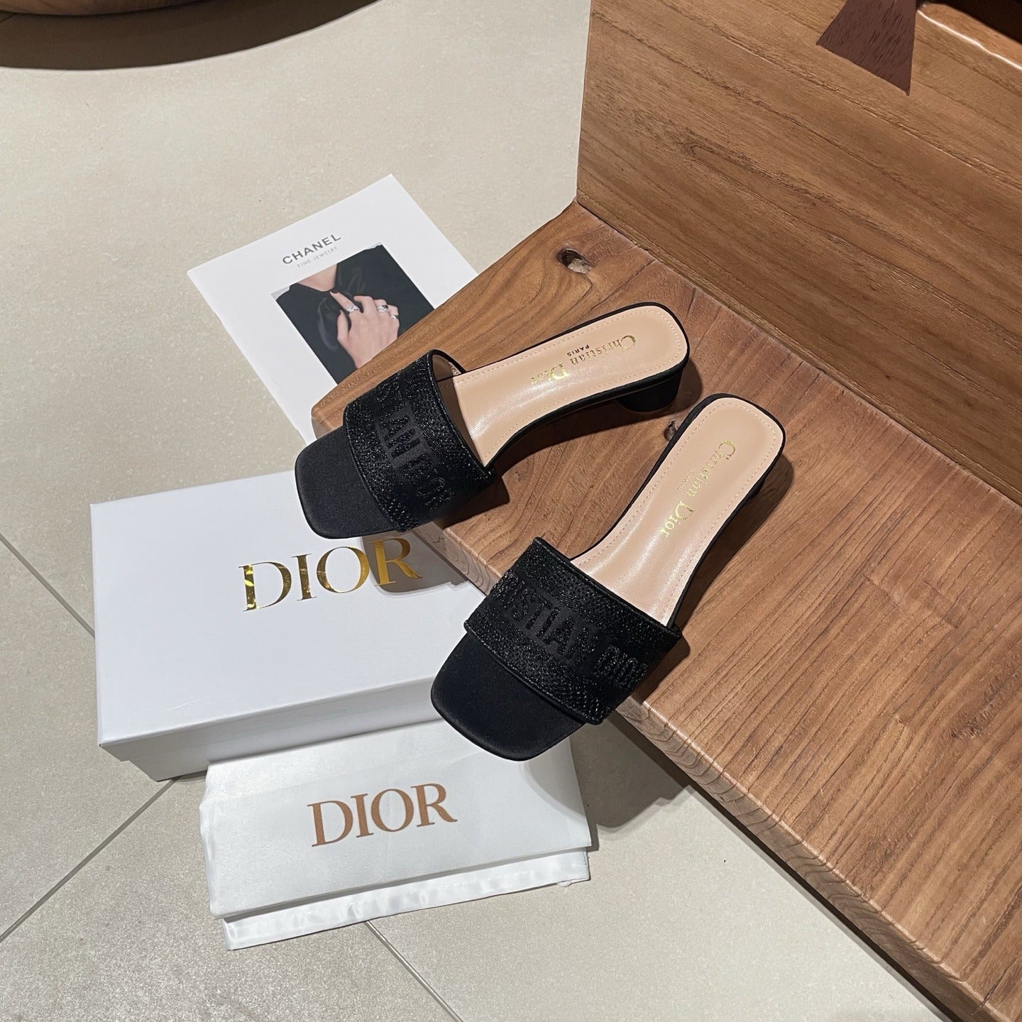 Dior Embroidered Slides