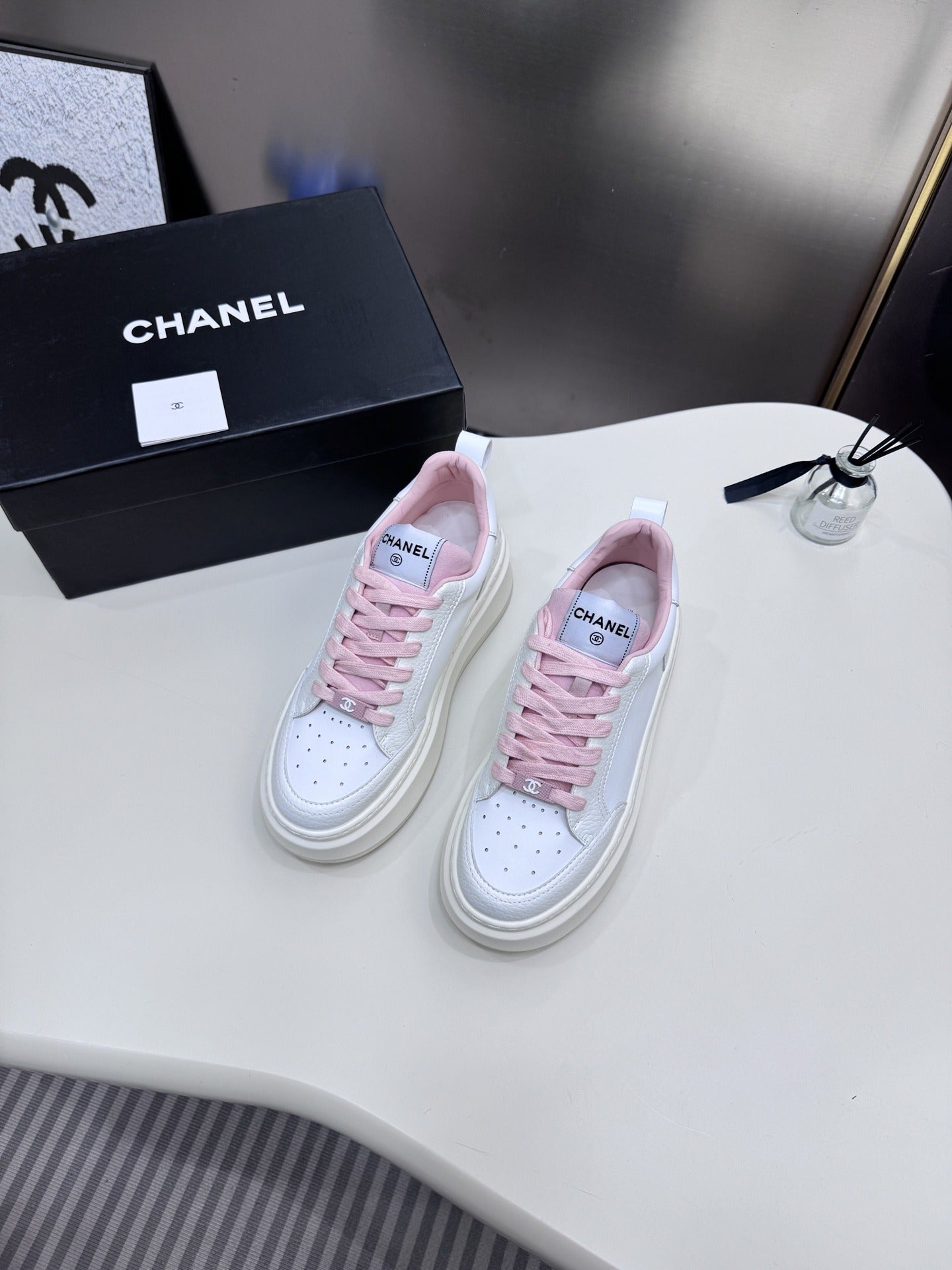 Chanel Leather Tennis Shoes