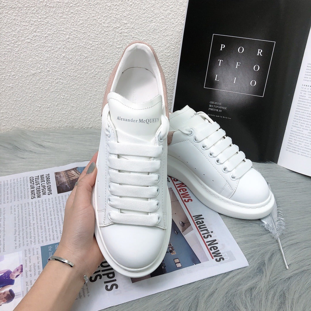 Alexander McQueen Lambskin Leather Logo Sneakers