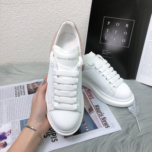 Alexander McQueen Lambskin Leather Logo Sneakers