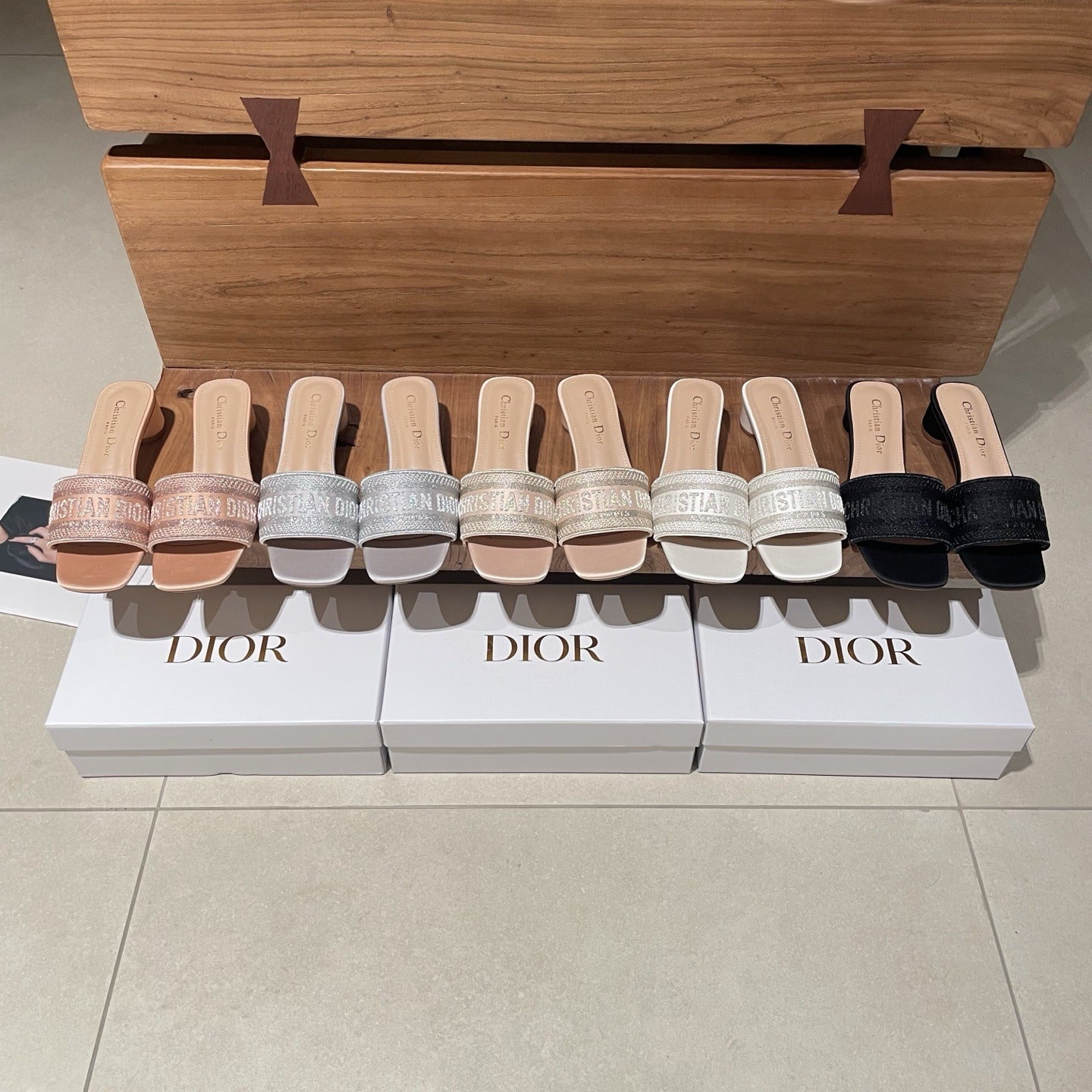 Dior Embroidered Slides
