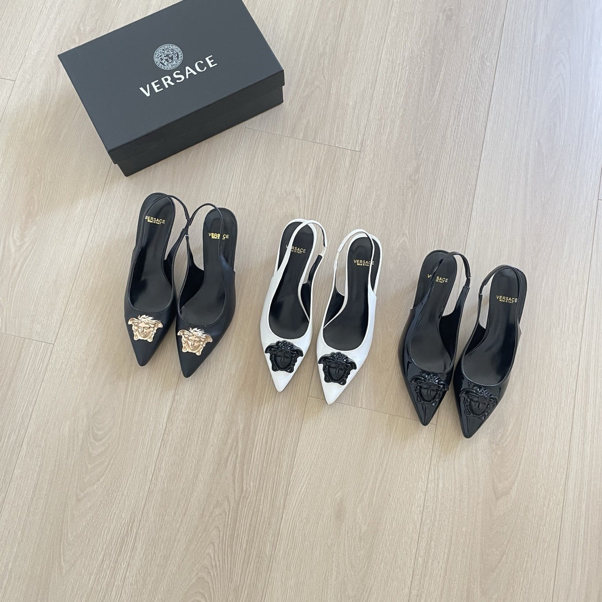 Versace Lambskin Leather Sandals