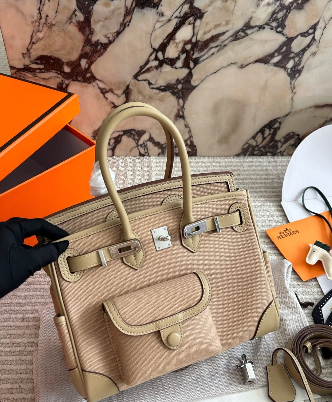 Hermes Canvas Briefcase
