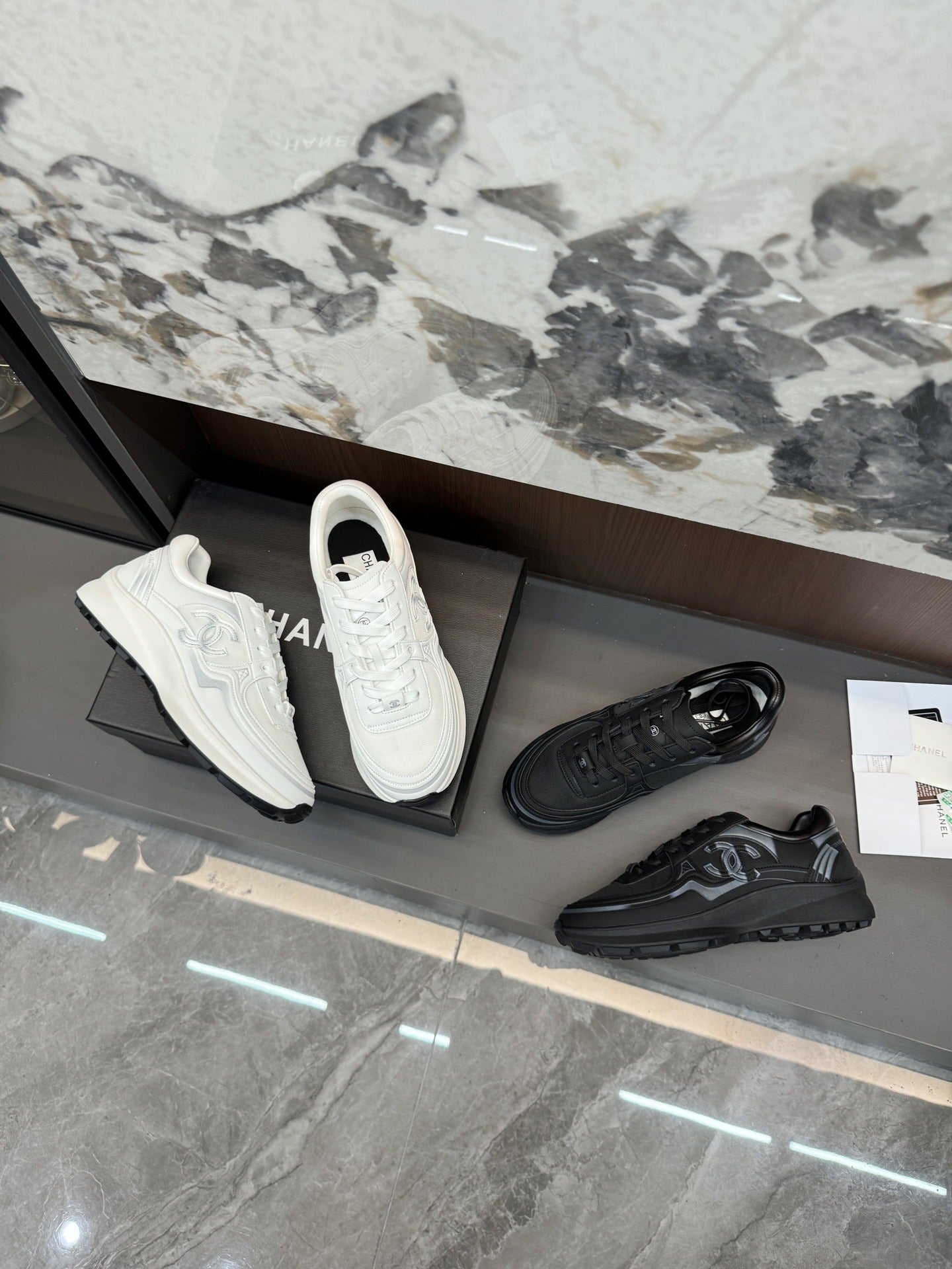 Chanel Canvas Logo Shoes