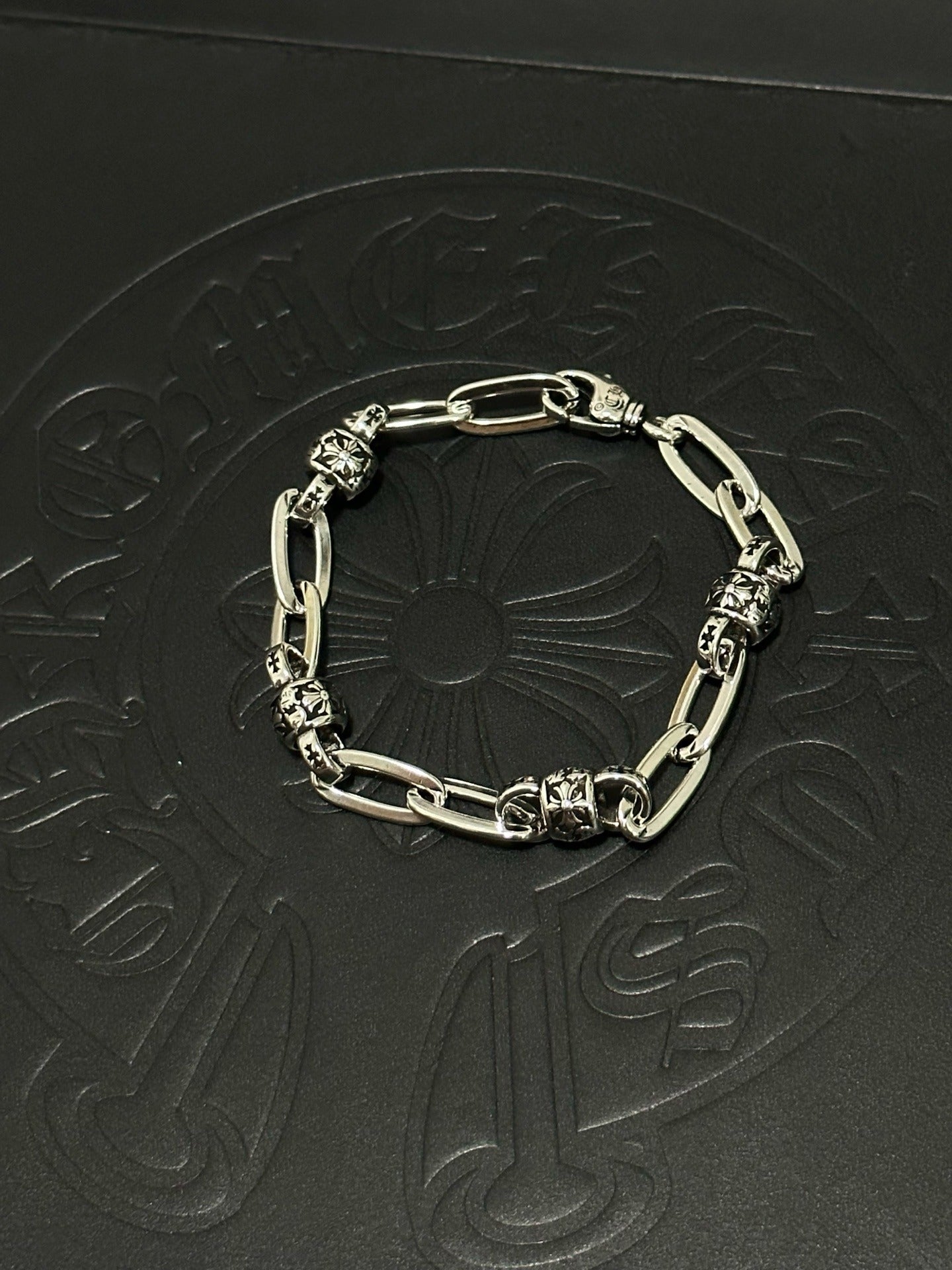 Chrome Hearts Sterling Silver Cross Bracelet