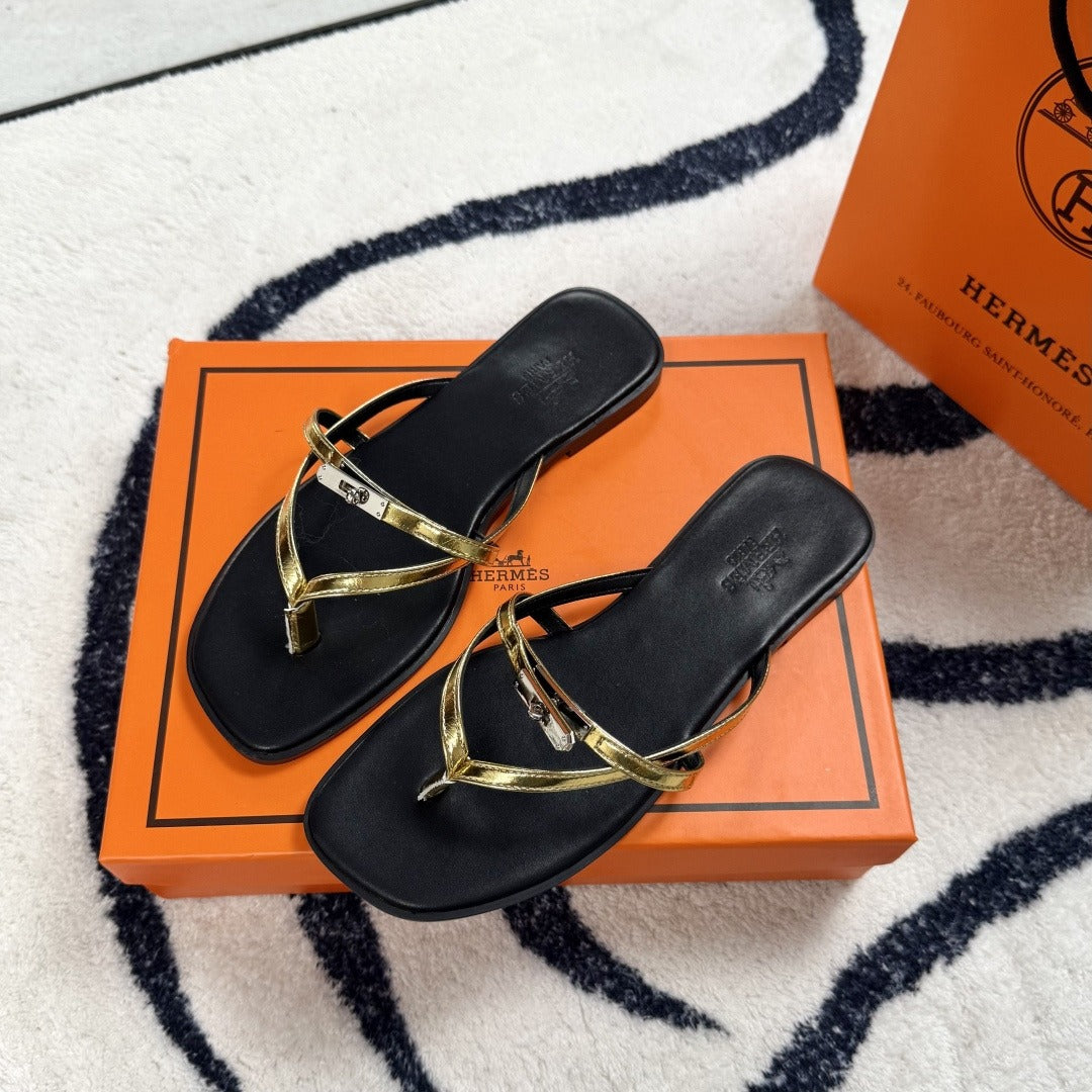 Hermes Leather Logo Slides