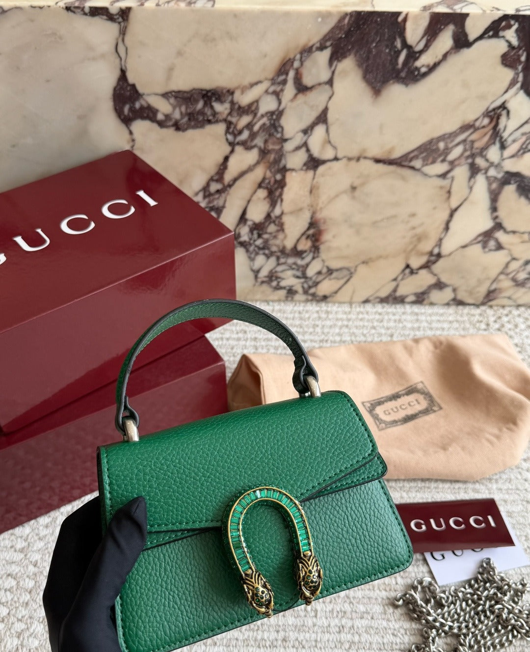 Gucci Leather Dionysus Clutch
