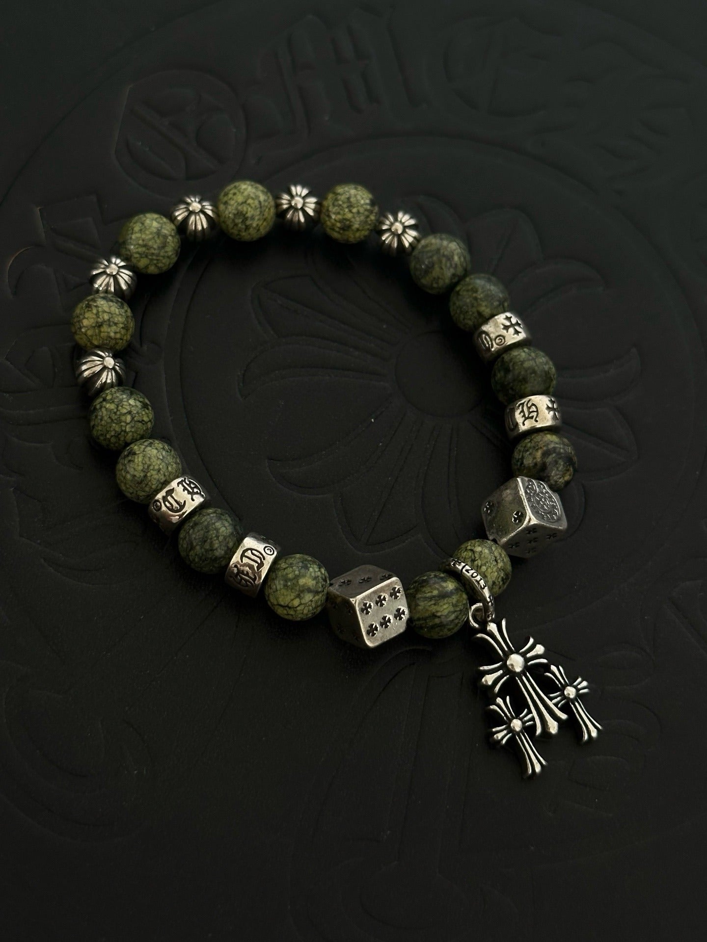 Chrome Hearts Sterling Silver Cross Bracelet