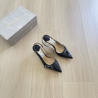Jimmy Choo Patent Leather Bow Sandals