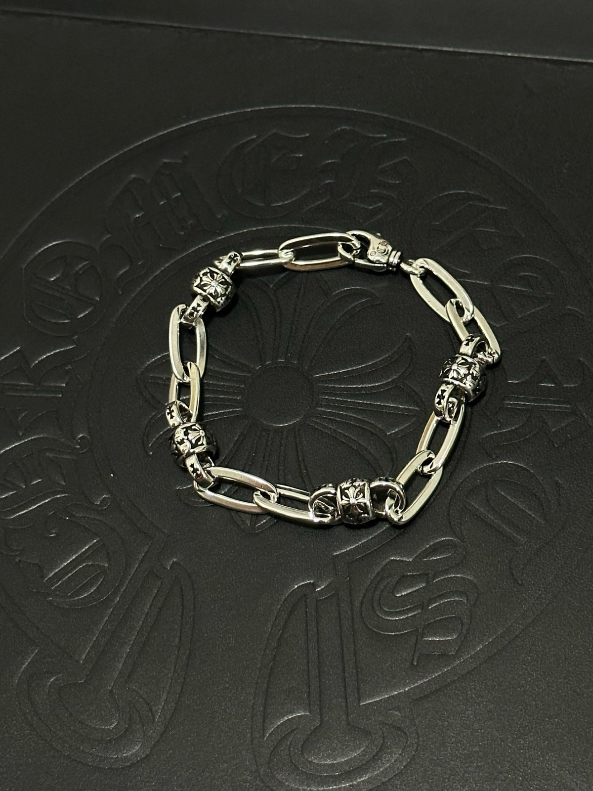 Chrome Hearts Sterling Silver Cross Bracelet