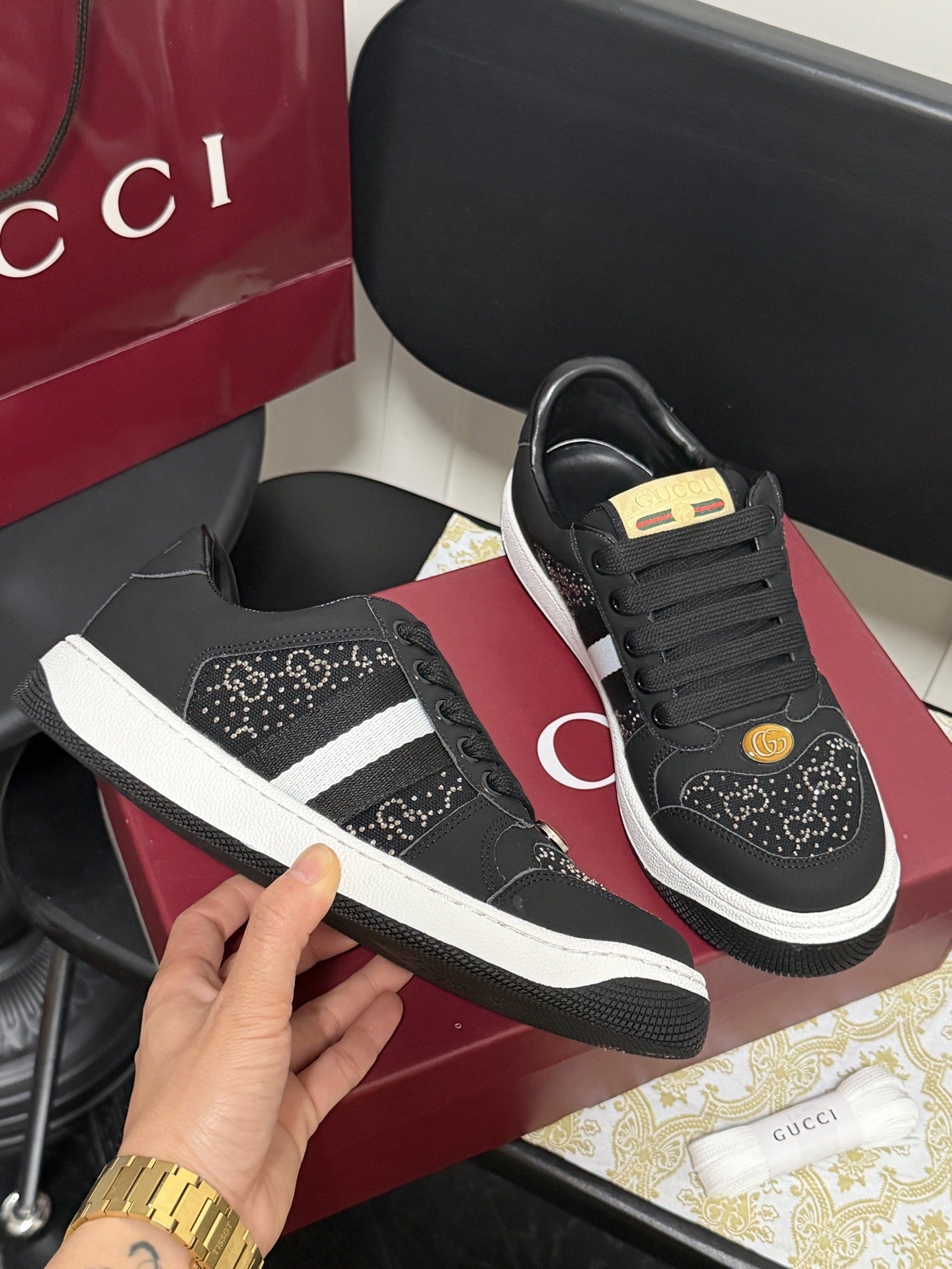 Gucci Crystal Sneakers