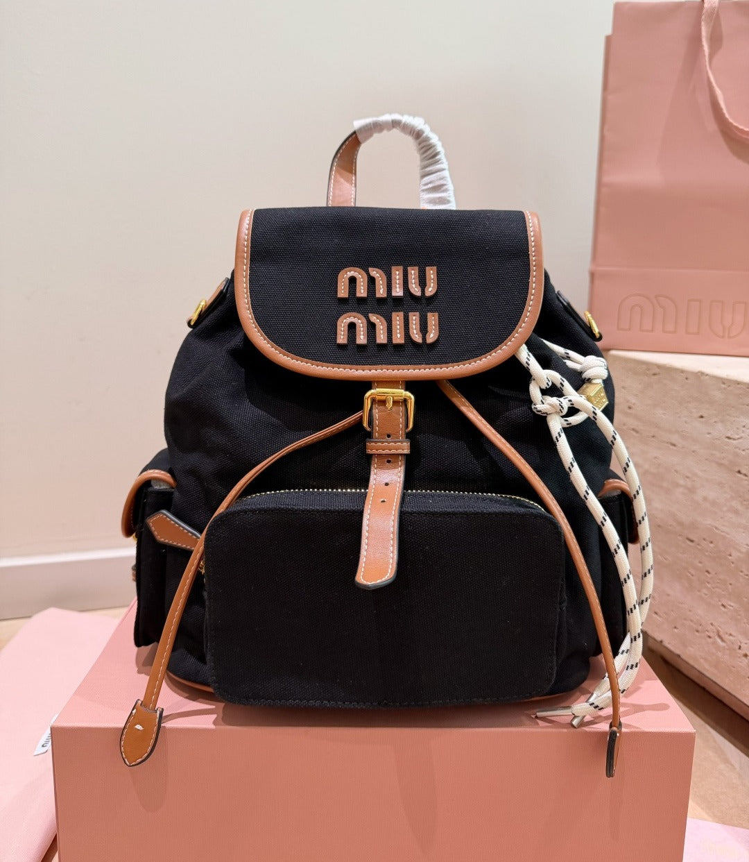 Miu Miu Logo Backpack