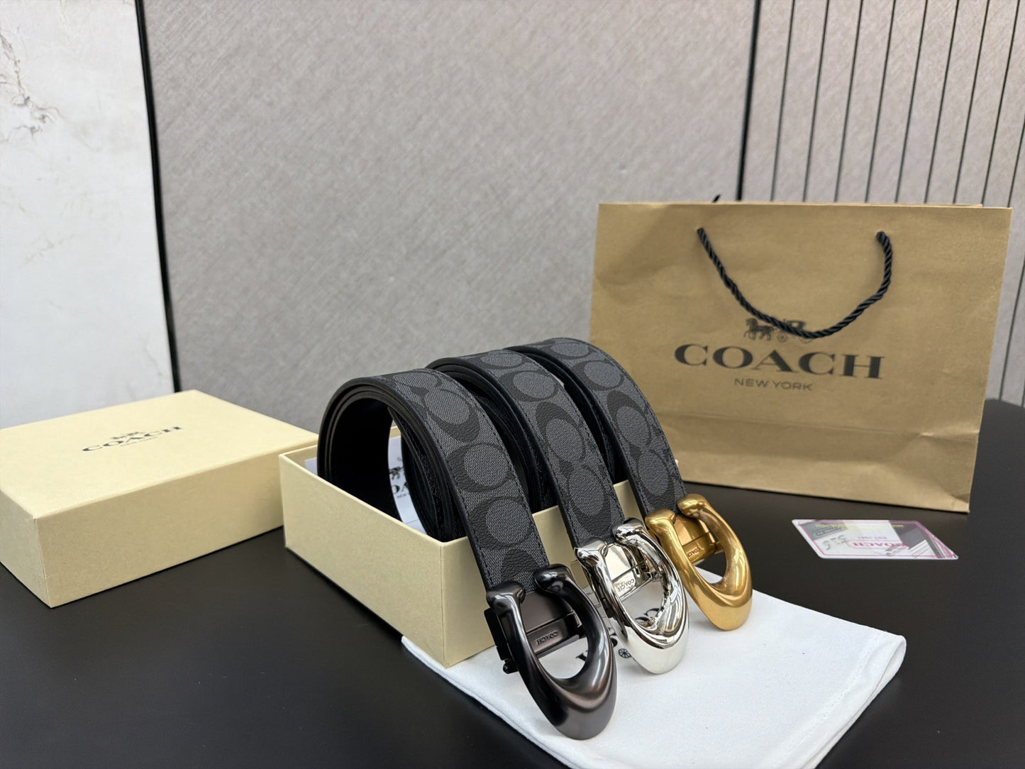 Coach Men Leather Sandals