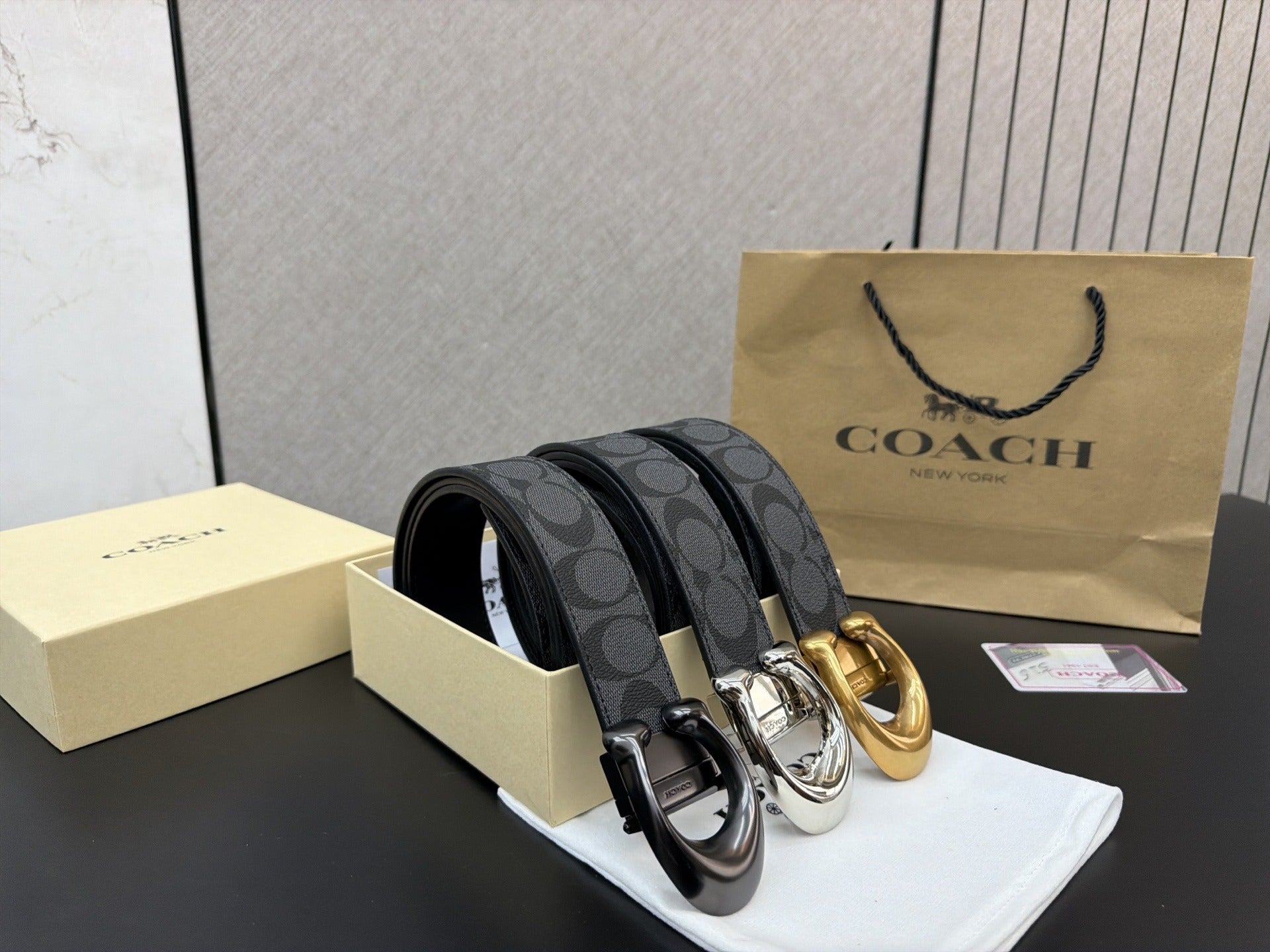 Coach Men Leather Sandals