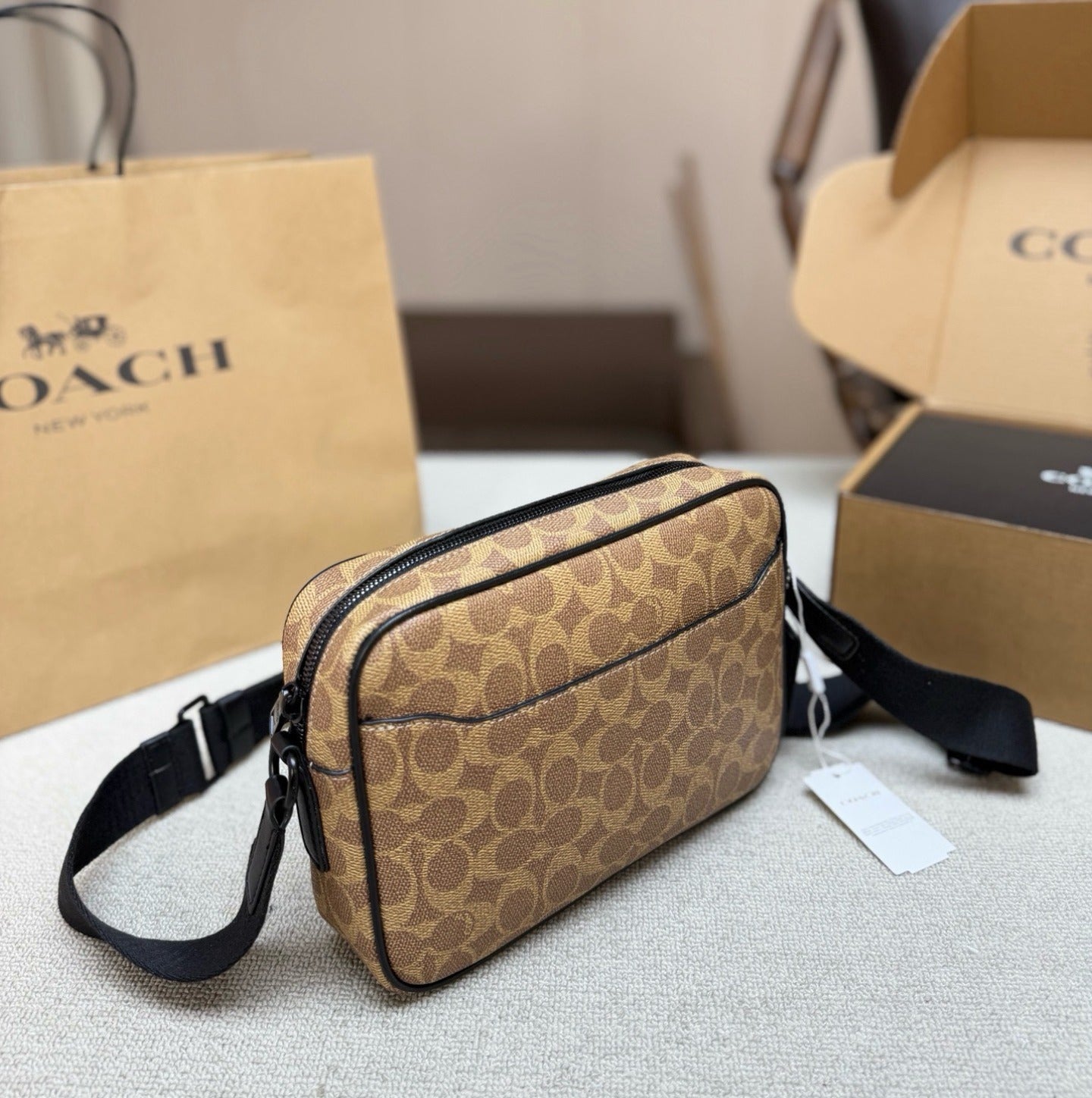 Coach Black Logo Crossbody Bag