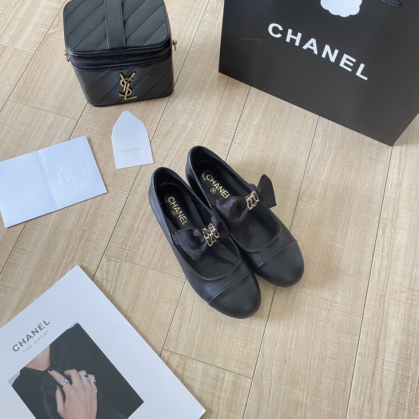Chanel Leather Bow Shoes