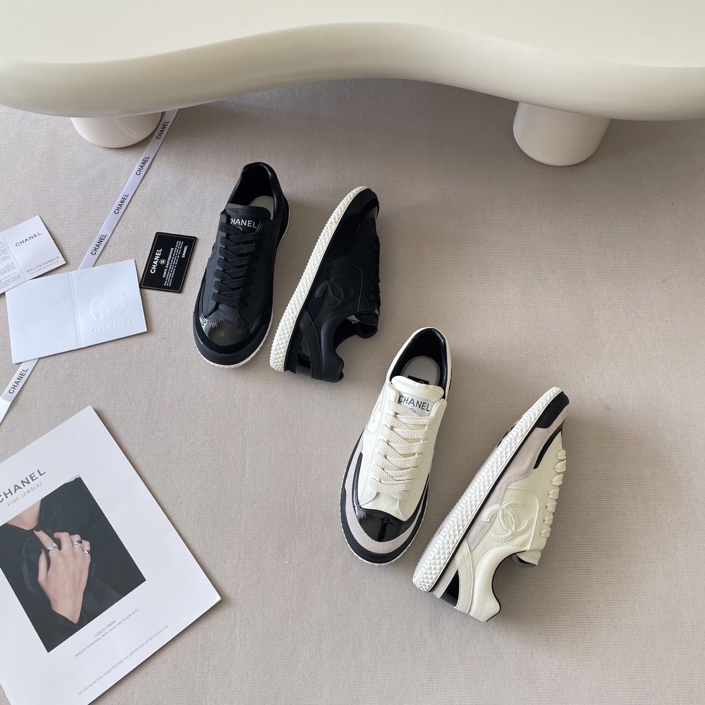 Chanel Leather Colorblock Shoes