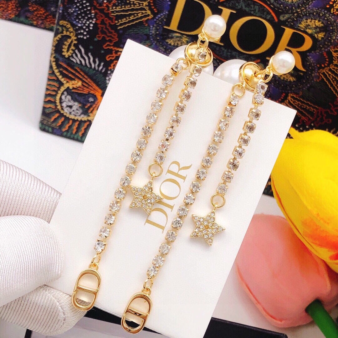 Dior Sterling Silver Pearl Earrings