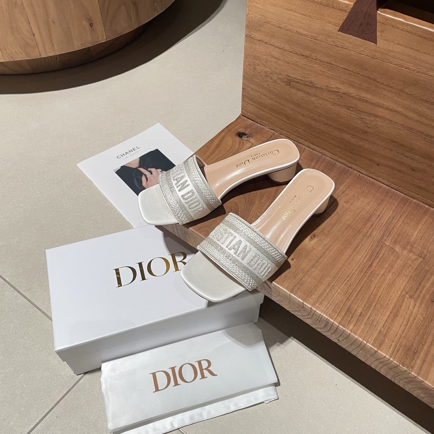 Dior Embroidered Slides