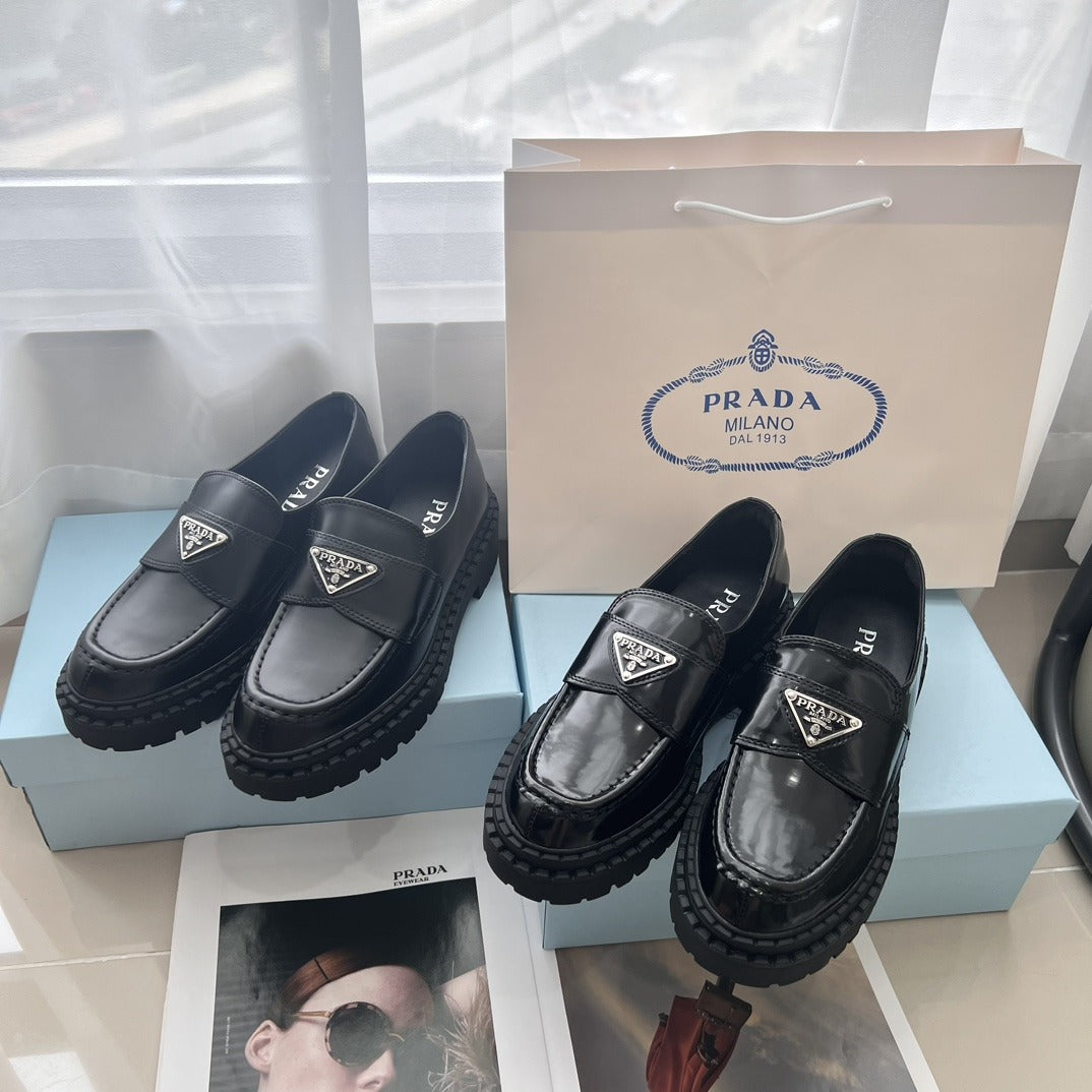 Prada Lambskin Leather Dress Shoes