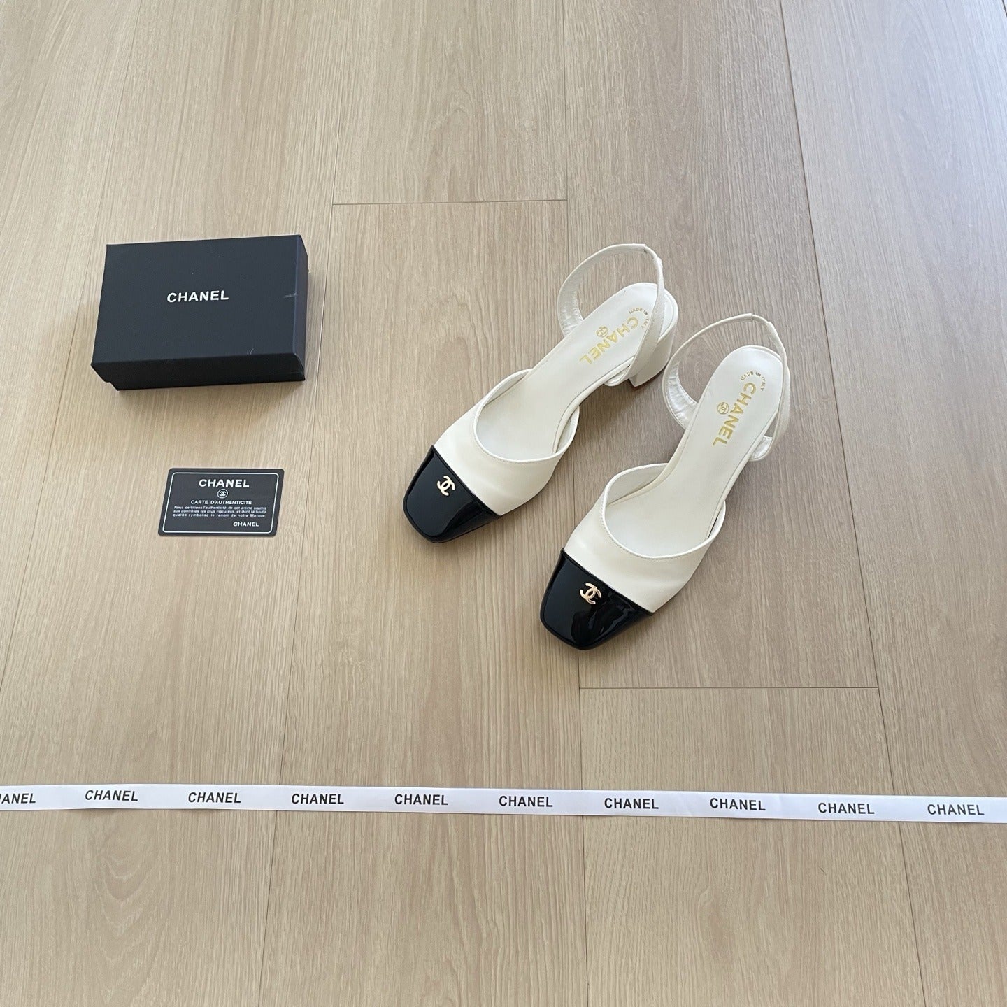 Chanel Leather Colorblock Sandals