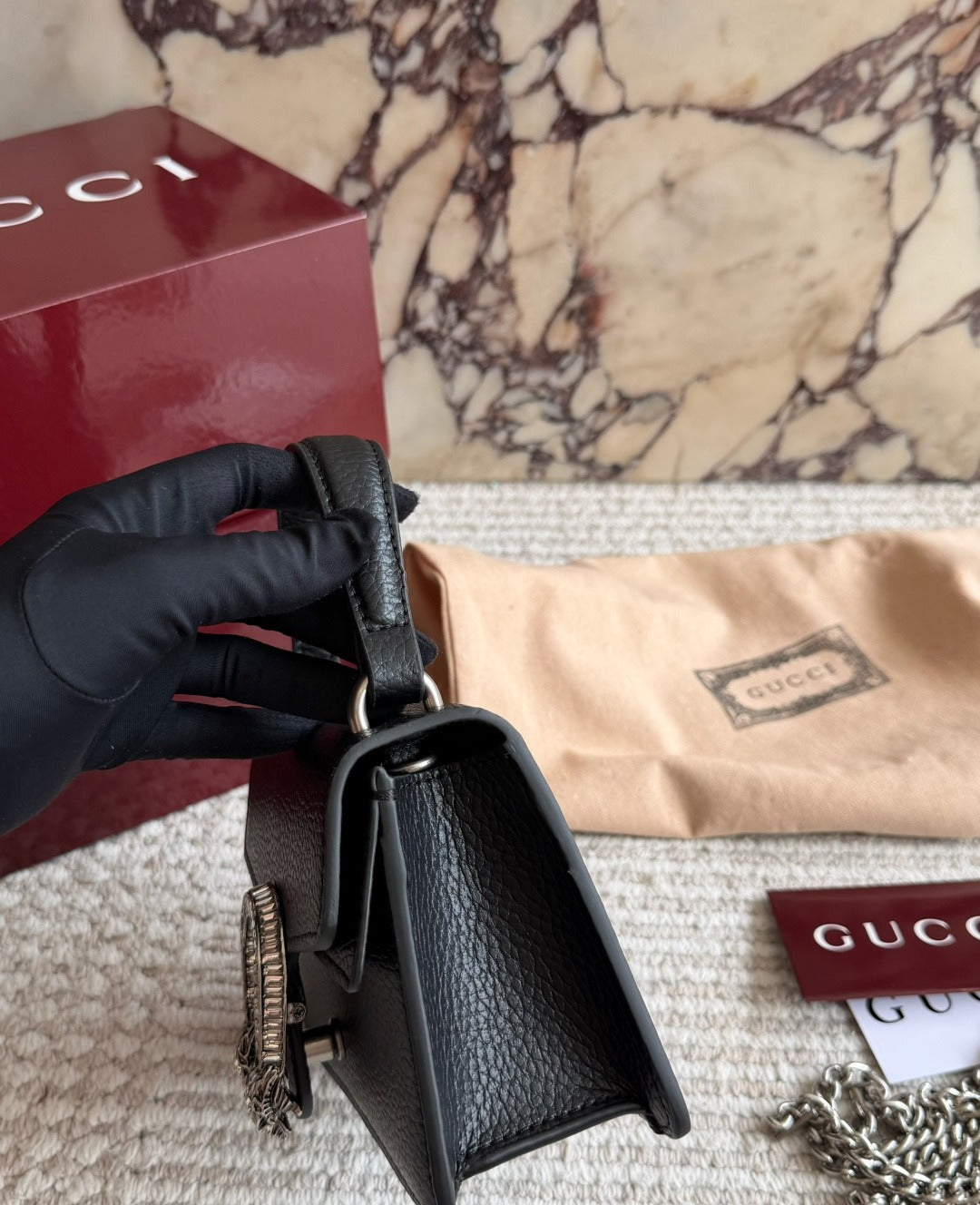 Gucci Leather Dionysus Clutch