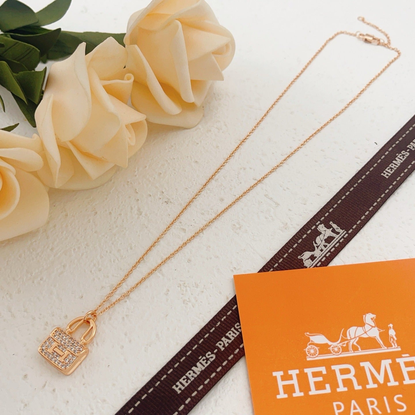Hermes Brass Necklace