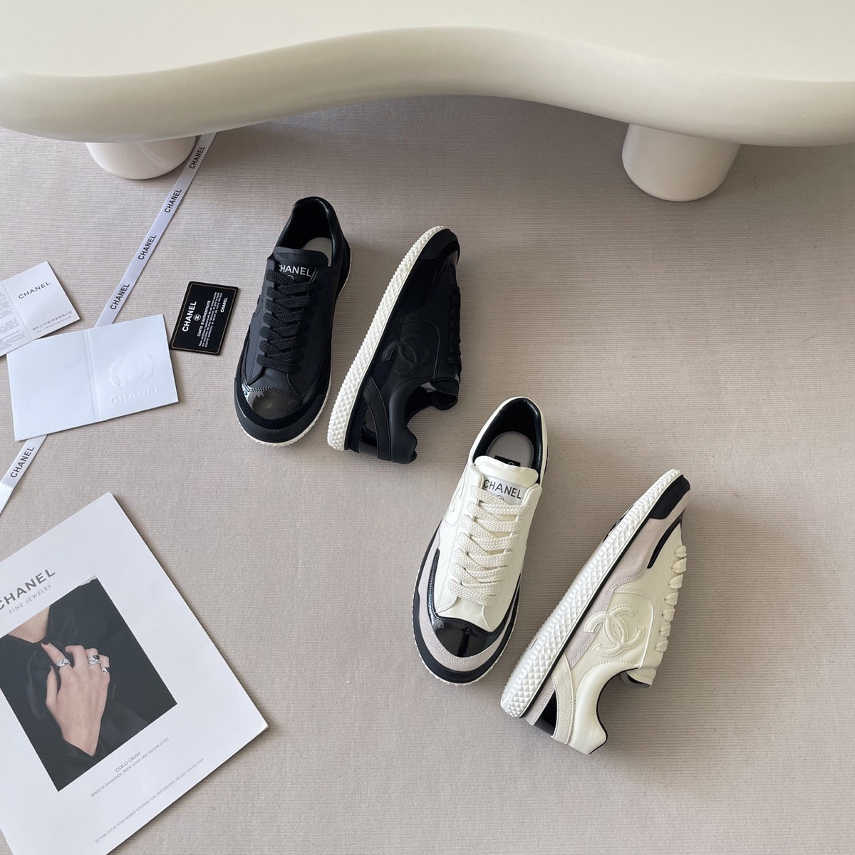 Chanel Leather Colorblock Shoes