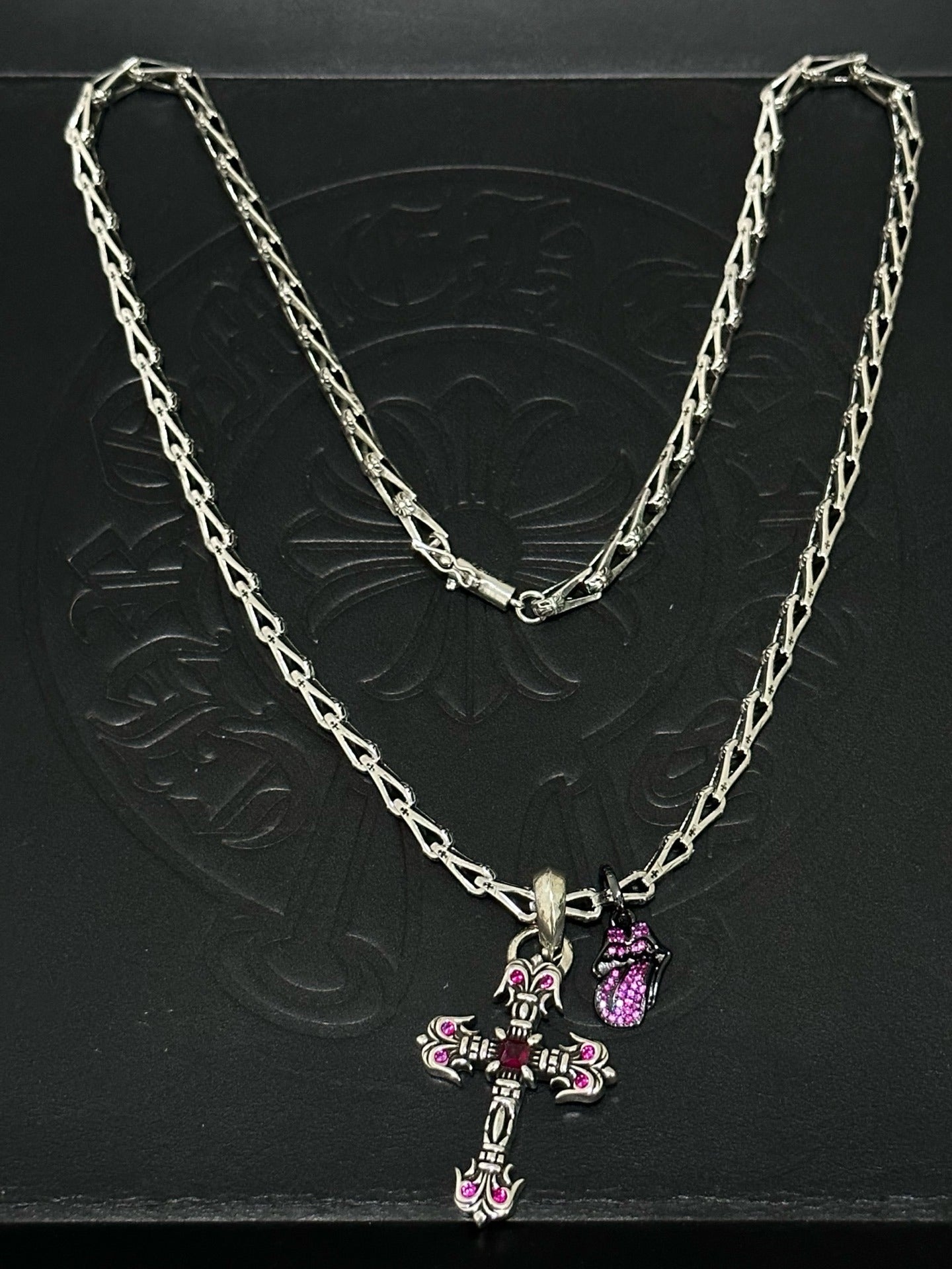 Chrome Hearts Sterling Silver Cross Necklace