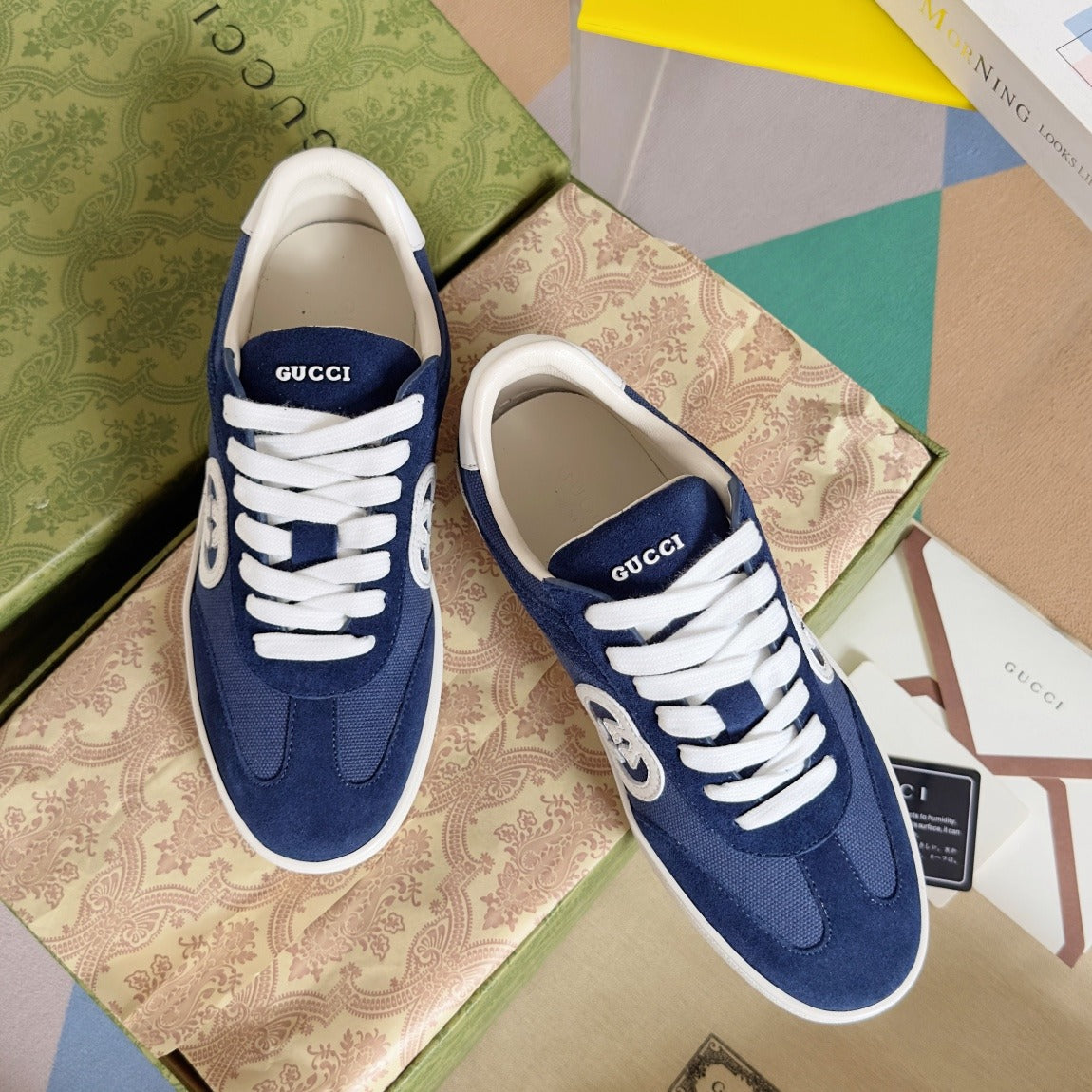 Gucci Leather Logo Sneakers
