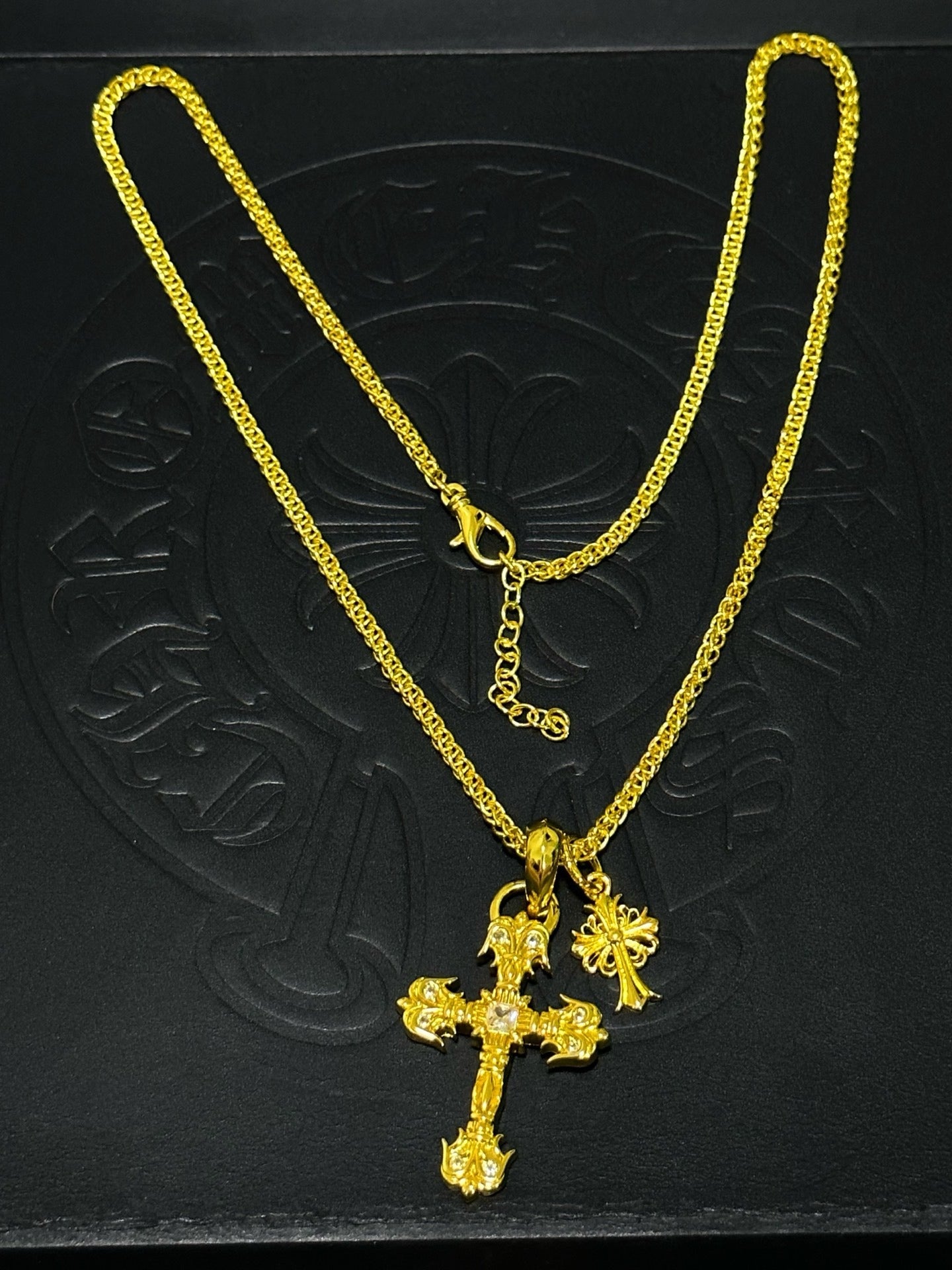 Chrome Hearts Sterling Silver Cross Necklace
