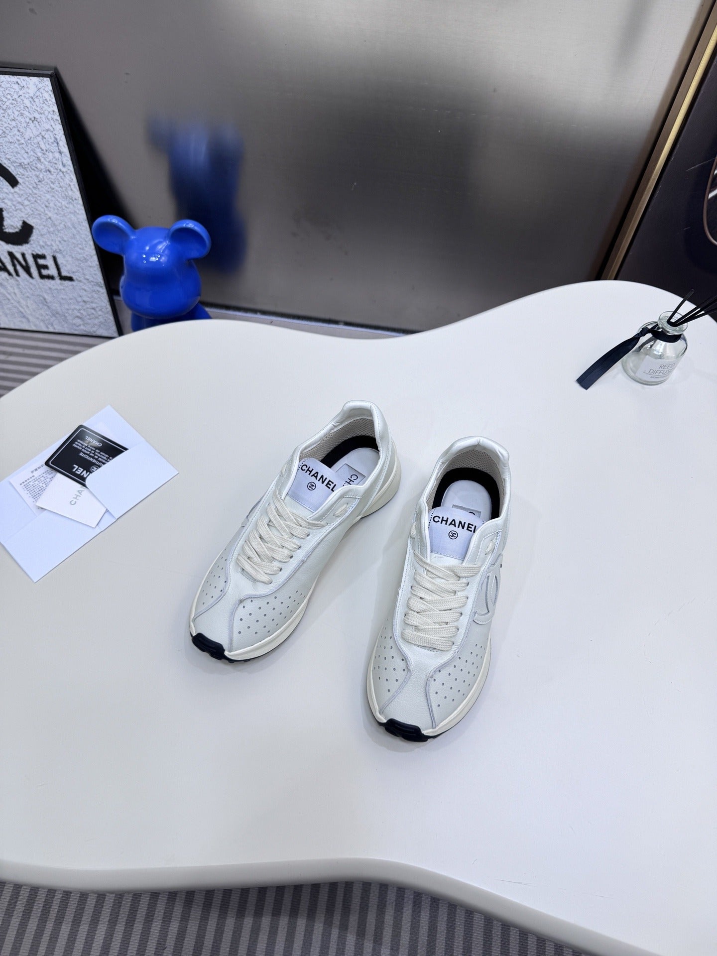 Chanel Leather Tennis Sneakers