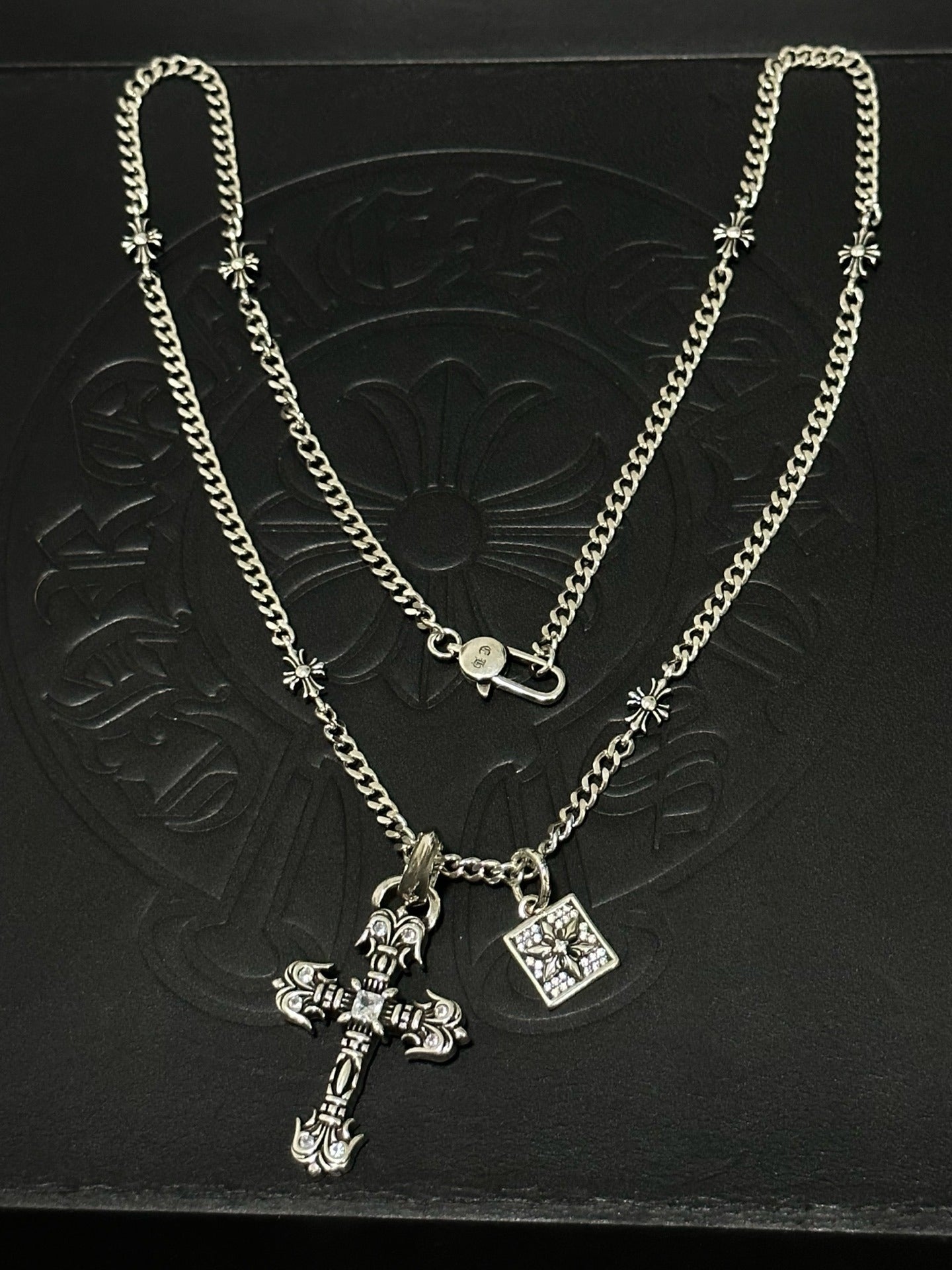Chrome Hearts Sterling Silver Cross Necklace