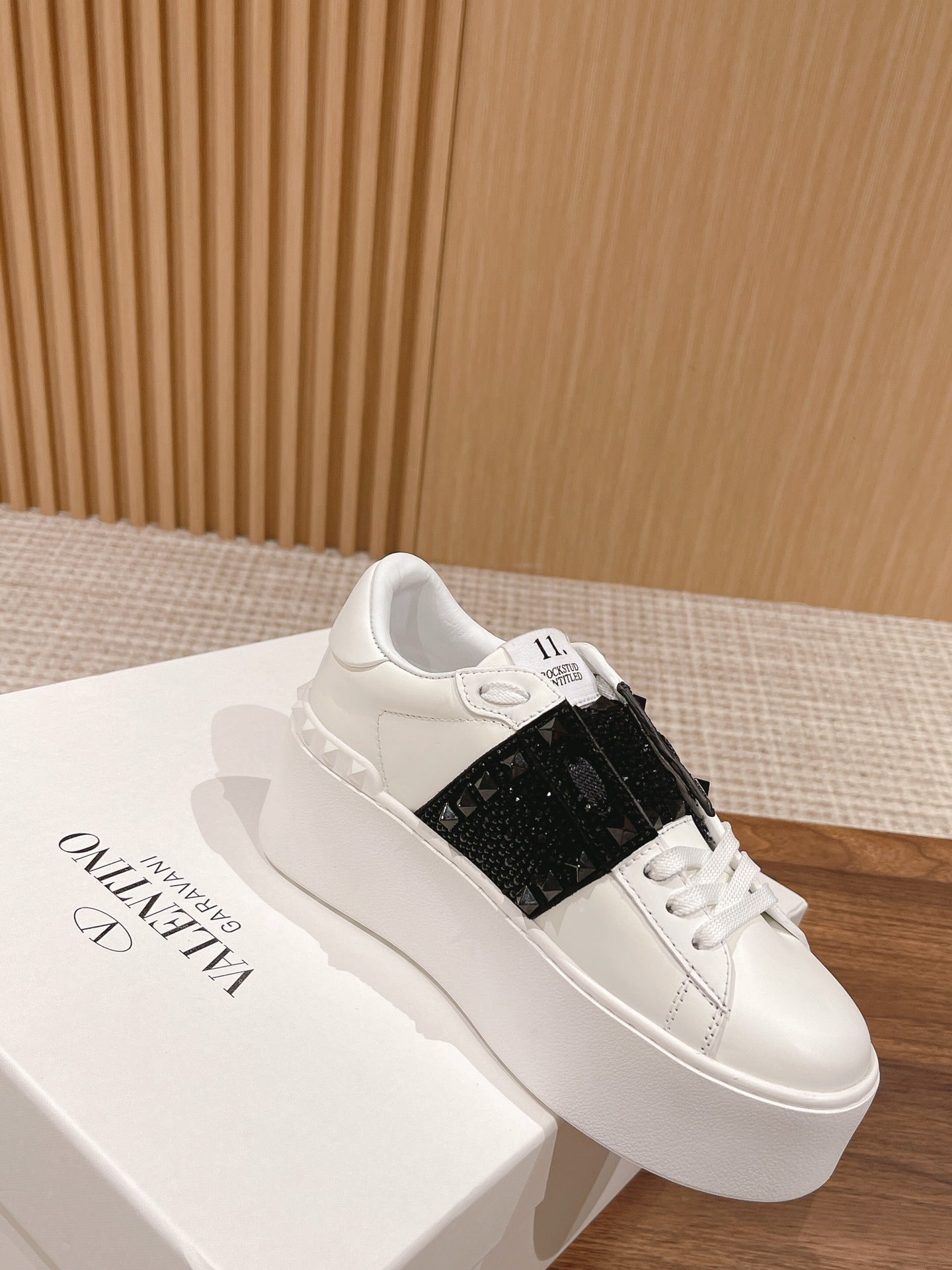 Valentino Calfskin Leather Sneakers