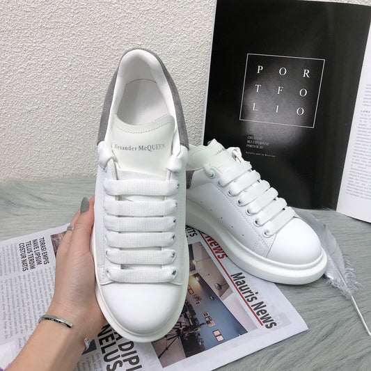 Alexander McQueen Lambskin Leather Logo Sneakers