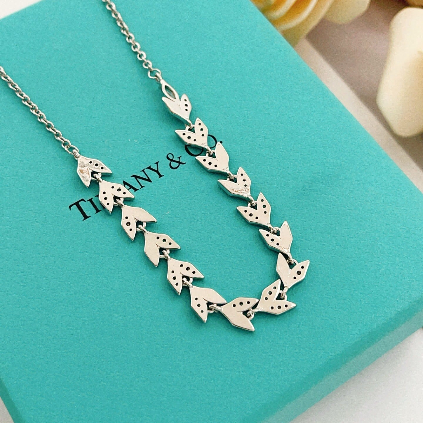 Tiffany & Co. Silver Brass Necklace