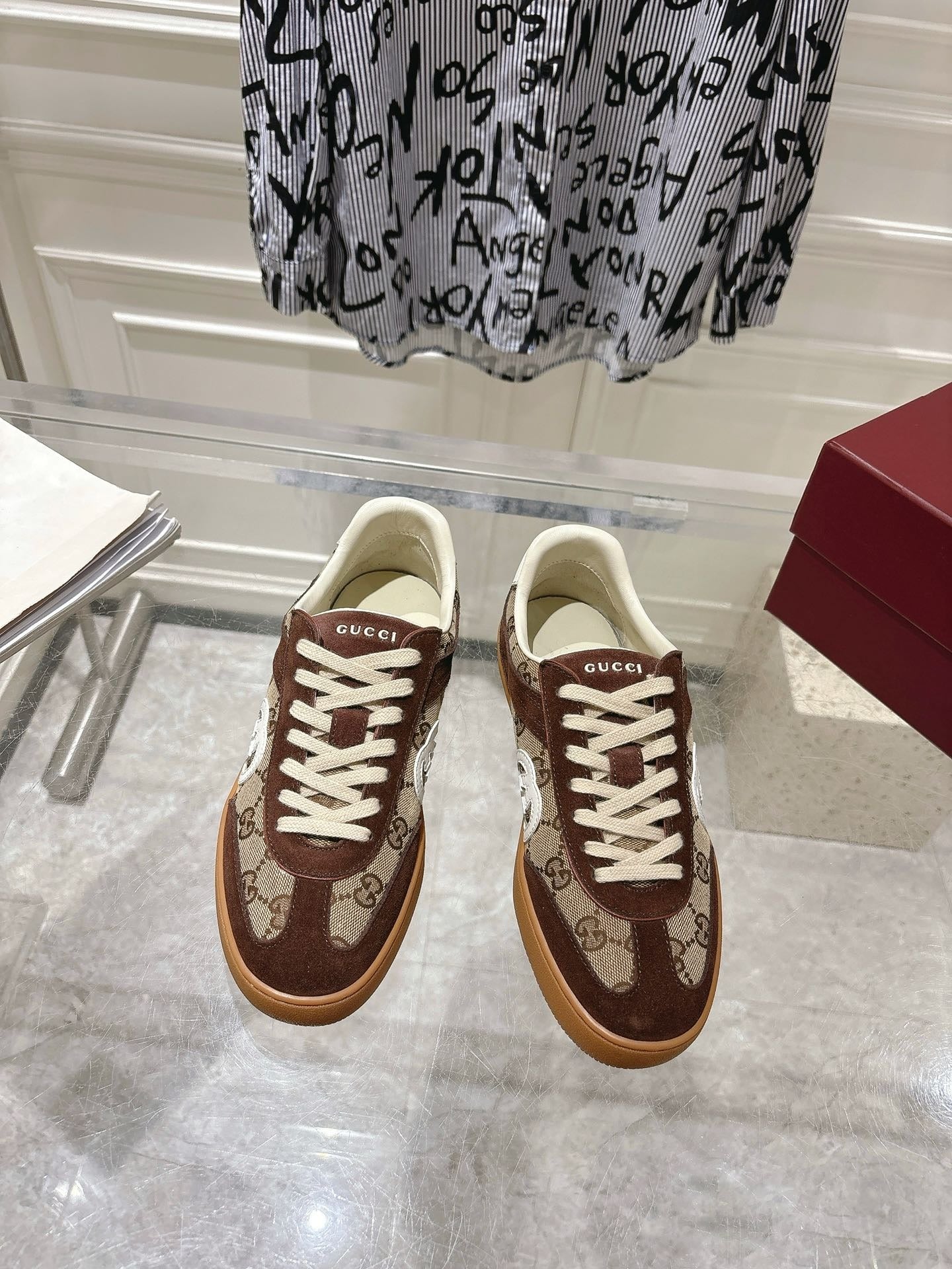 Gucci Leather Logo Sneakers