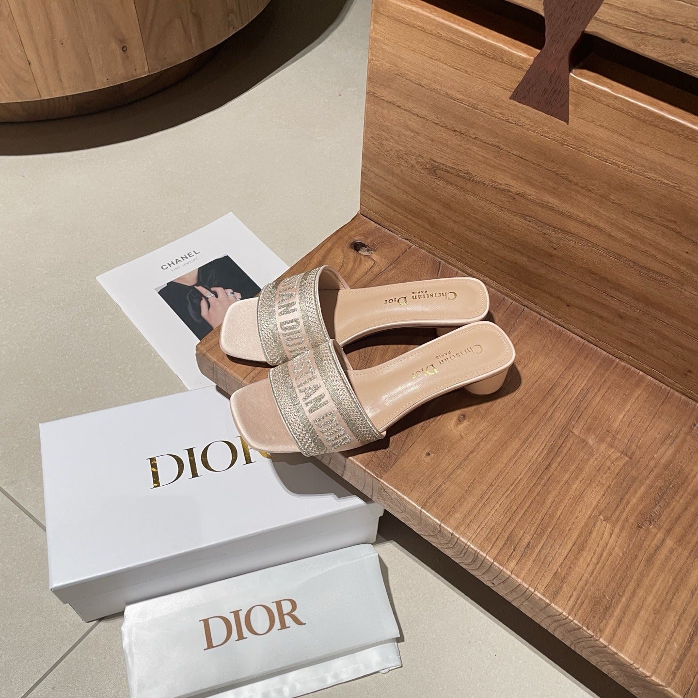 Dior Embroidered Slides