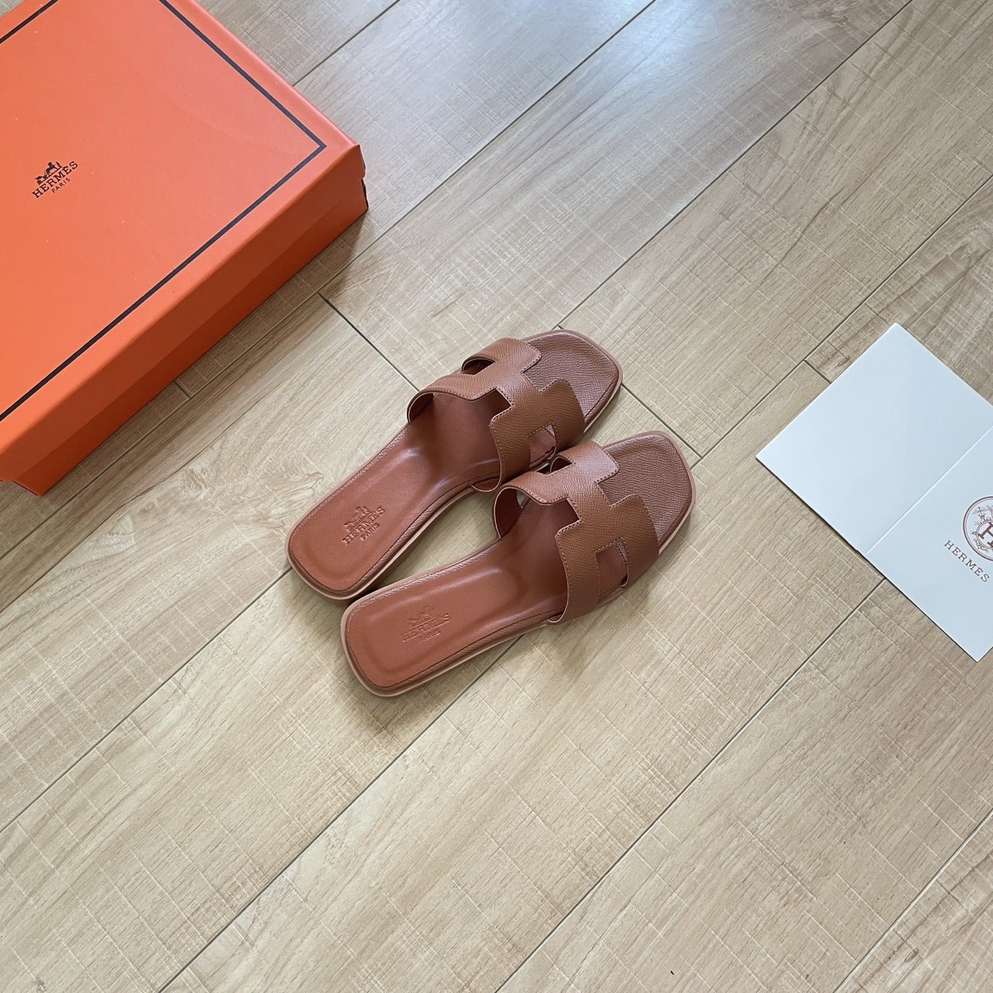 Hermes Leather Slides