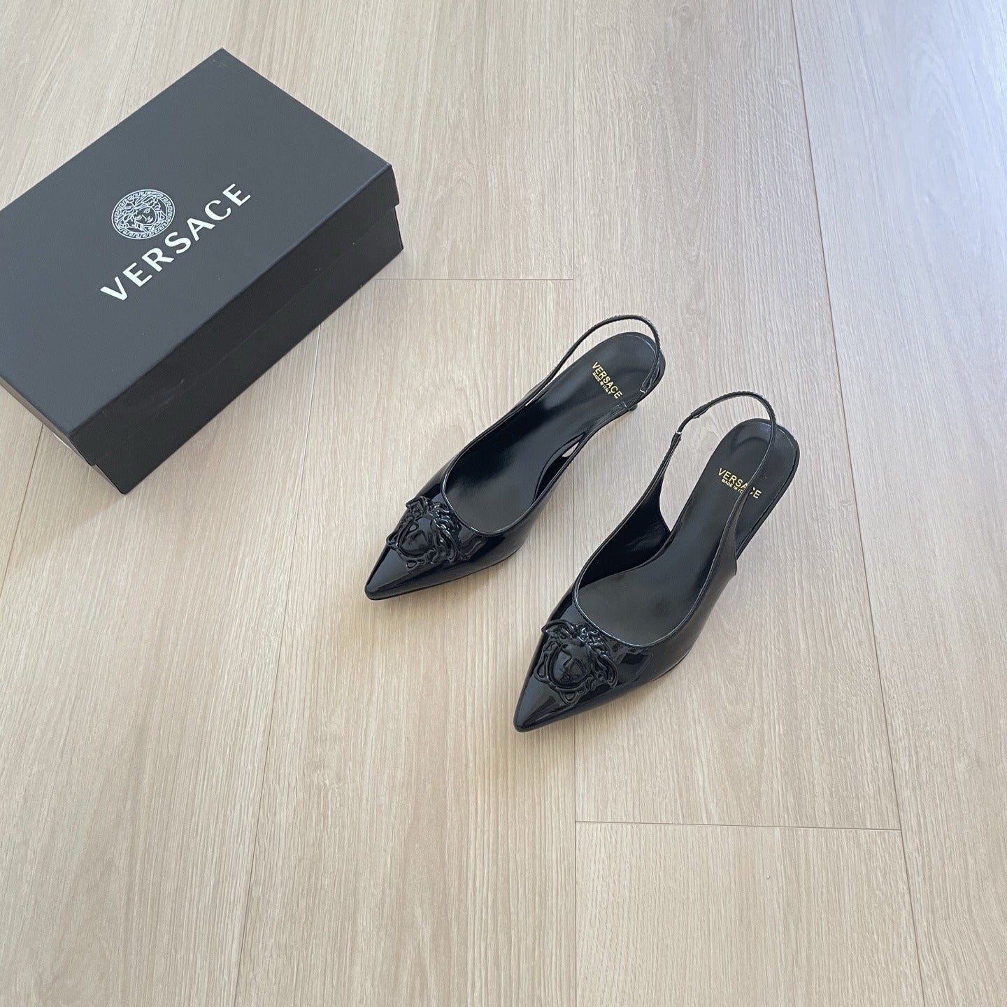 Versace Lambskin Leather Sandals