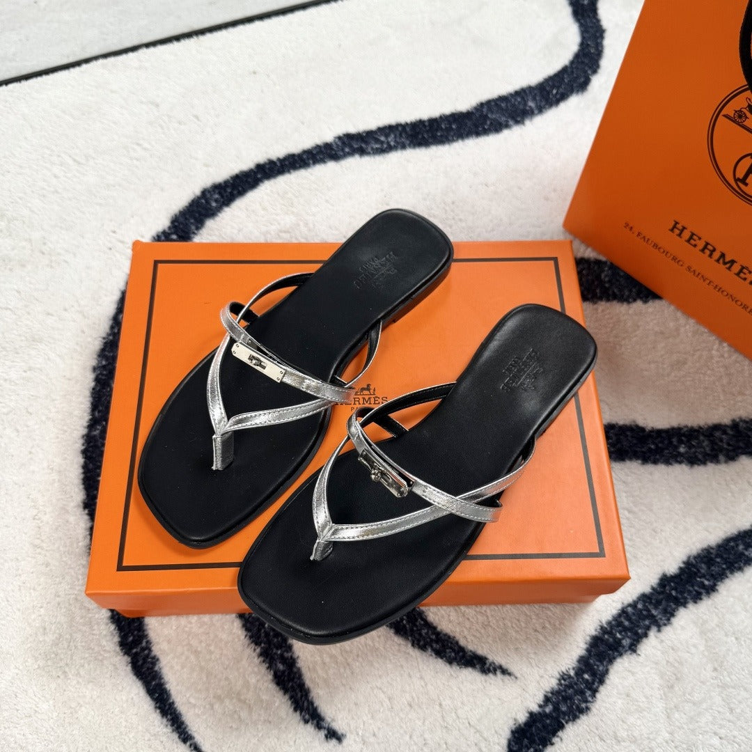 Hermes Leather Logo Slides