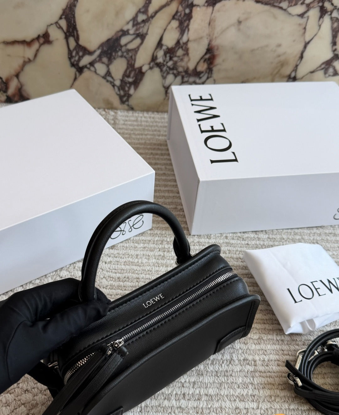 Loewe Calfskin Leather Logo Briefcase