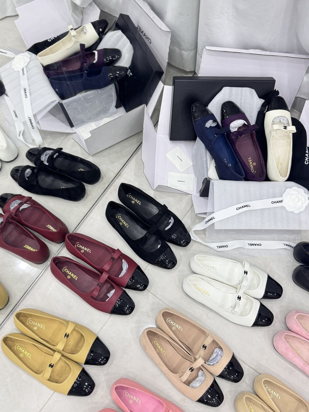 Chanel Patent Leather Bow Shoes