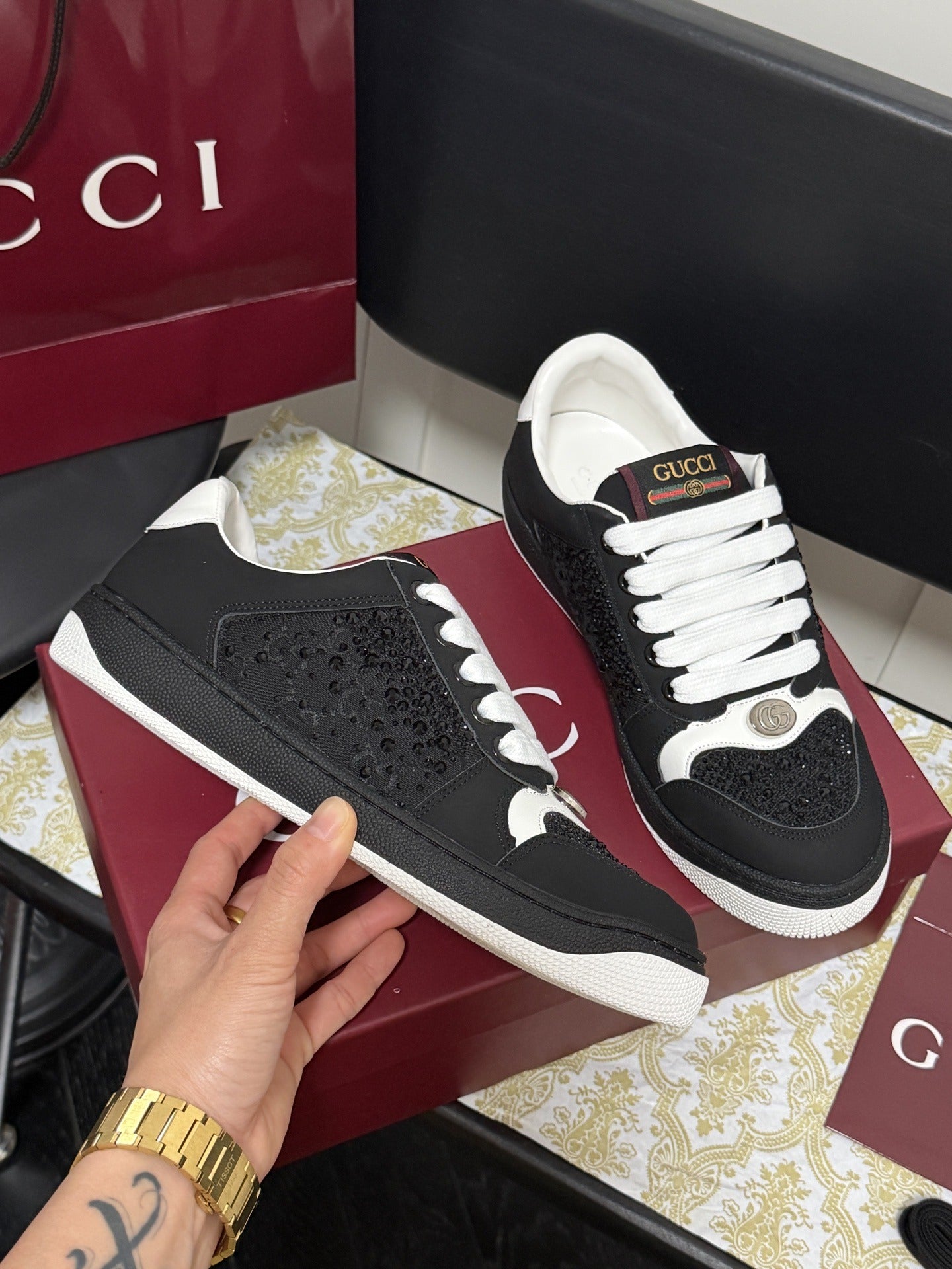 Gucci Crystal Sneakers