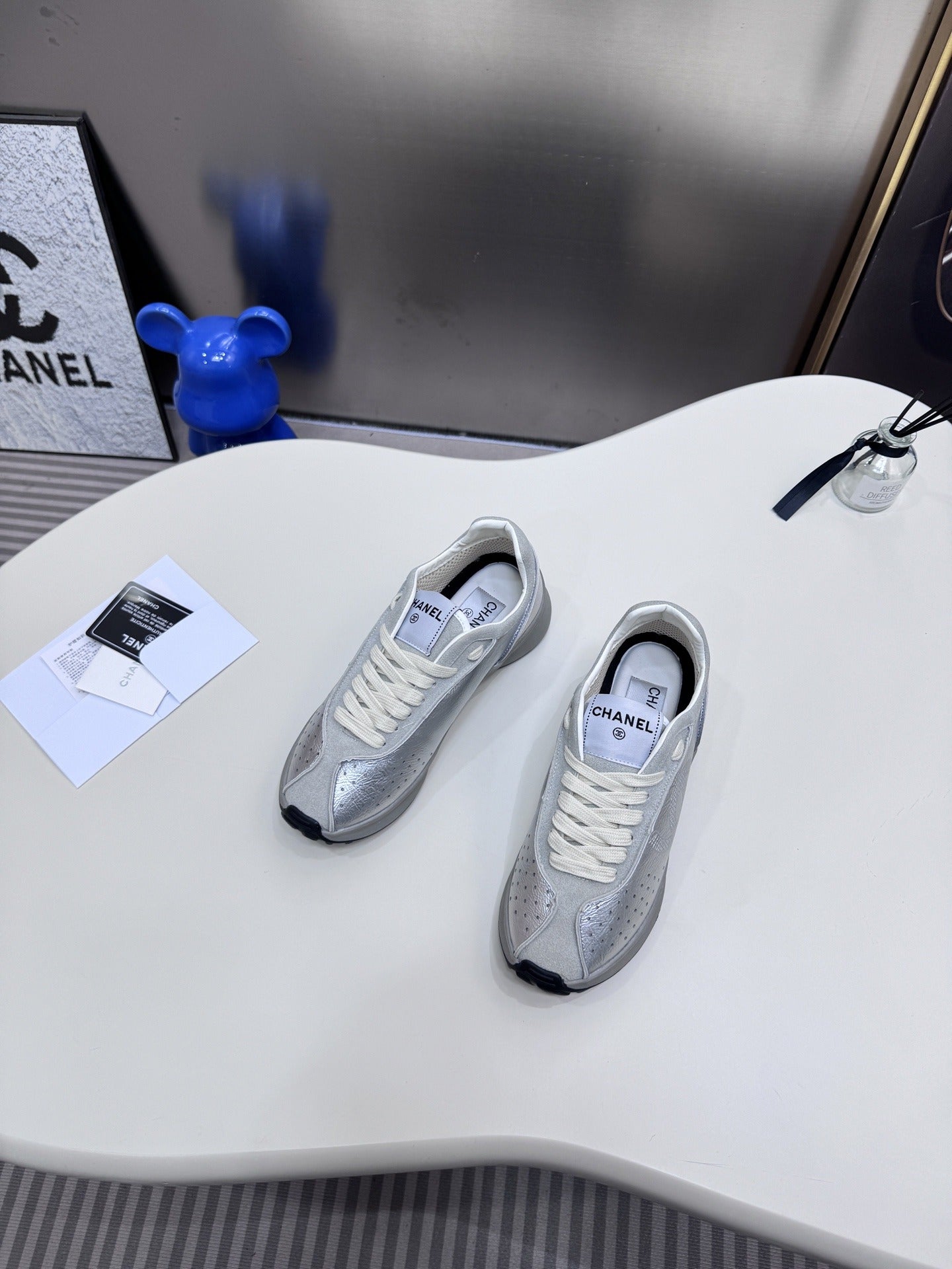 Chanel Leather Tennis Sneakers