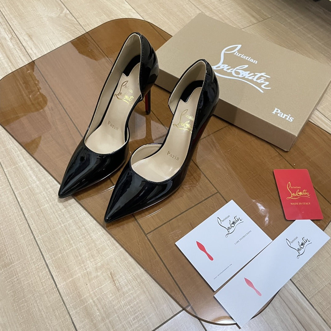 Jimmy Choo Patent Leather & Lambskin Leather Heels